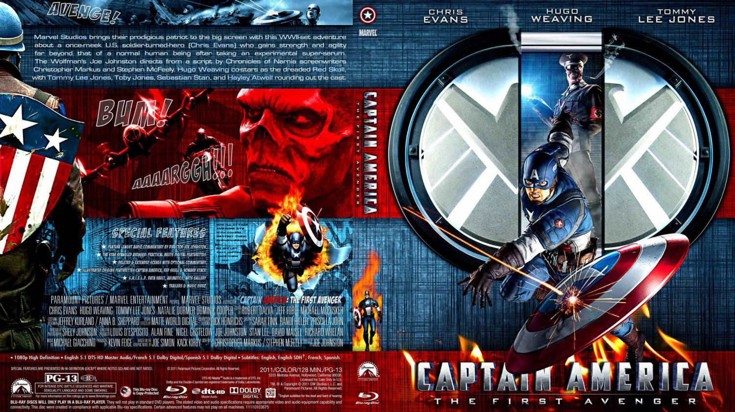 Wallpaper #qzELNpMB5zzyi_yYm1ix44 Captain America the First Avenger Movie Blu Ray Custom Covers