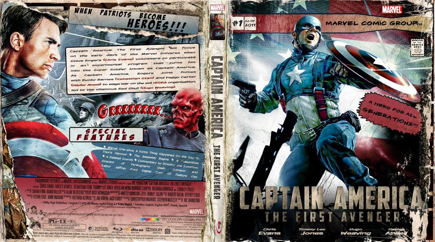 Wallpaper #qzELNpMB5zzyi_yYm1ix61 Captain America the First Avenger Movie Blu Ray Custom Covers