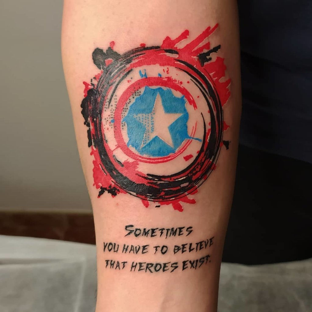 Wallpaper #CX0K8Y4Bnwiau_P6Hwim23 Update 76 Captain America Tattoo Ineteachers