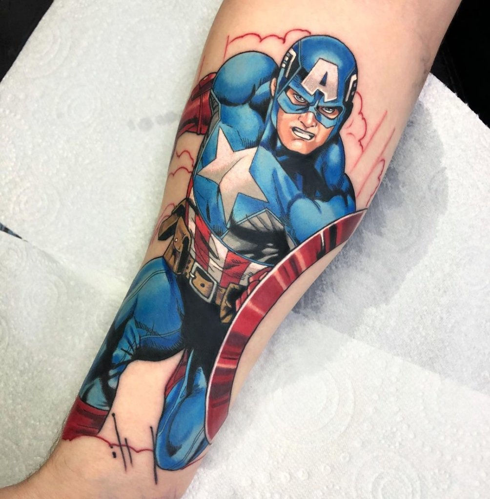 Wallpaper #P5zO4JIBZHQxiYarB7hG260 101 Best Captain America Tattoo Ideas You Need to See