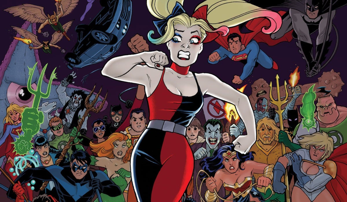 Wallpaper #4b84f Womens Deluxe Harley Quinn Jumpsuit Costume