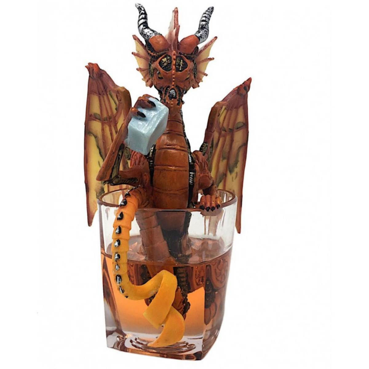 Wallpaper #MGh_F5MBSpphPi3-Ow_u199 Steampunk Dragon Drache Im Whisky Glas by S Morrison 18cm Isideco