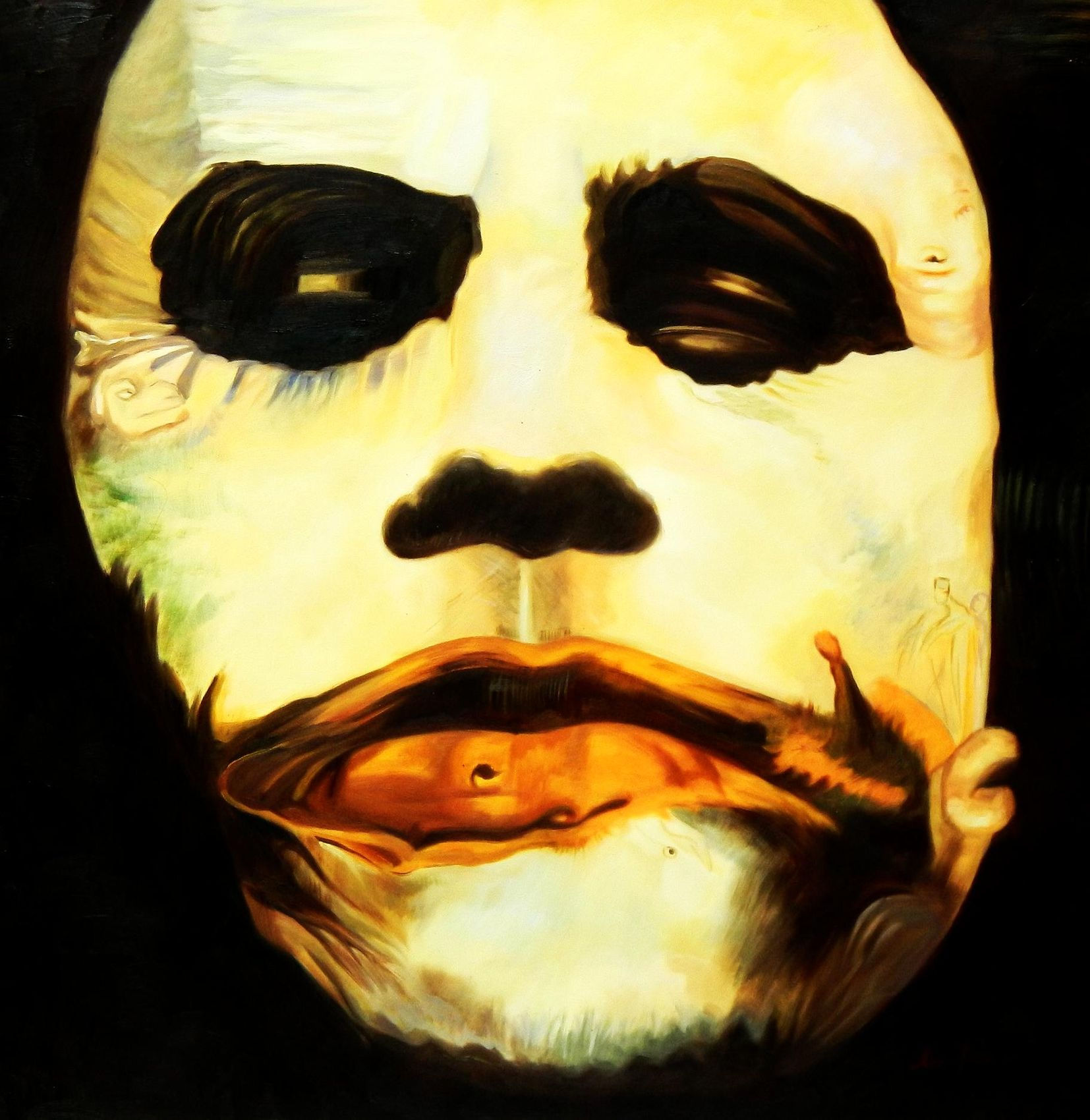 Wallpaper #UxouUZMB1yWOL4qg54He234 Homage to the Dark Knight the Joker Heath Ledger 80x80 Cm Oil