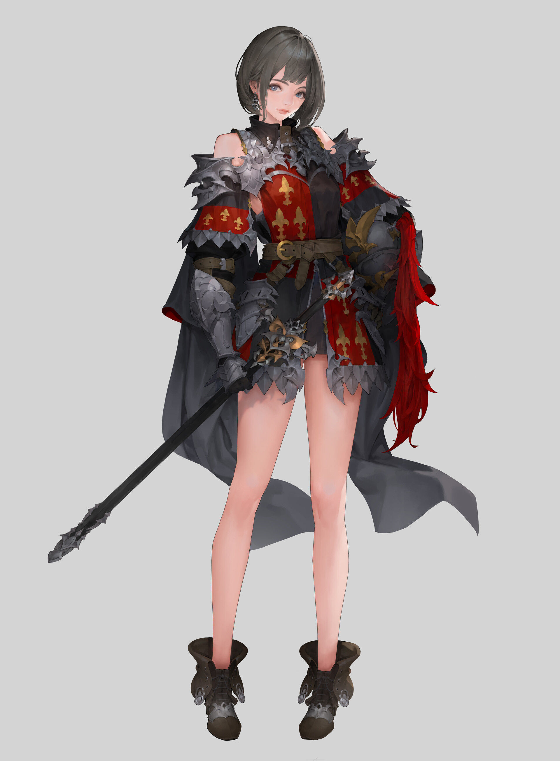 Wallpaper #pgMYY5MBpyOg8YnEidTt165 Original Characters Warrior Knight Fantasy Girl Bare Shoulders