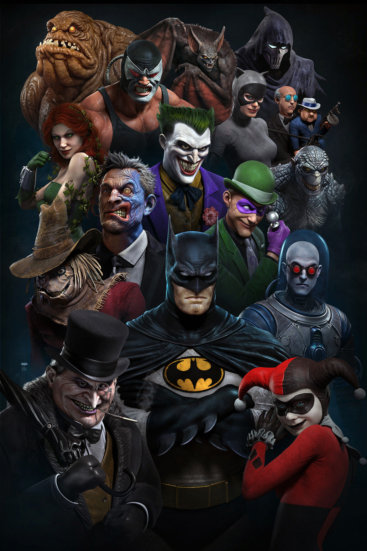 Wallpaper #9qk4ipcBxbDgA0RltvDQ185 The Riddler Two Face Bane DC Poison Ivy Killer Croc Scarecrow