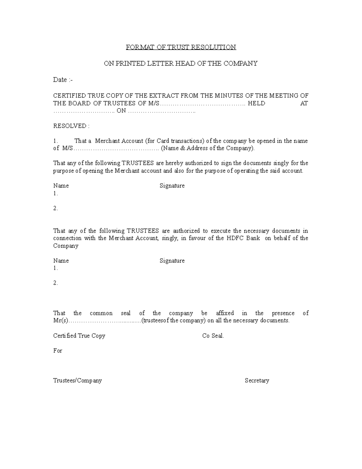 Wallpaper #uWct55IBSpphPi3-bza5358 Trust Resolution Read Format of Trust Resolution on Printed Letter