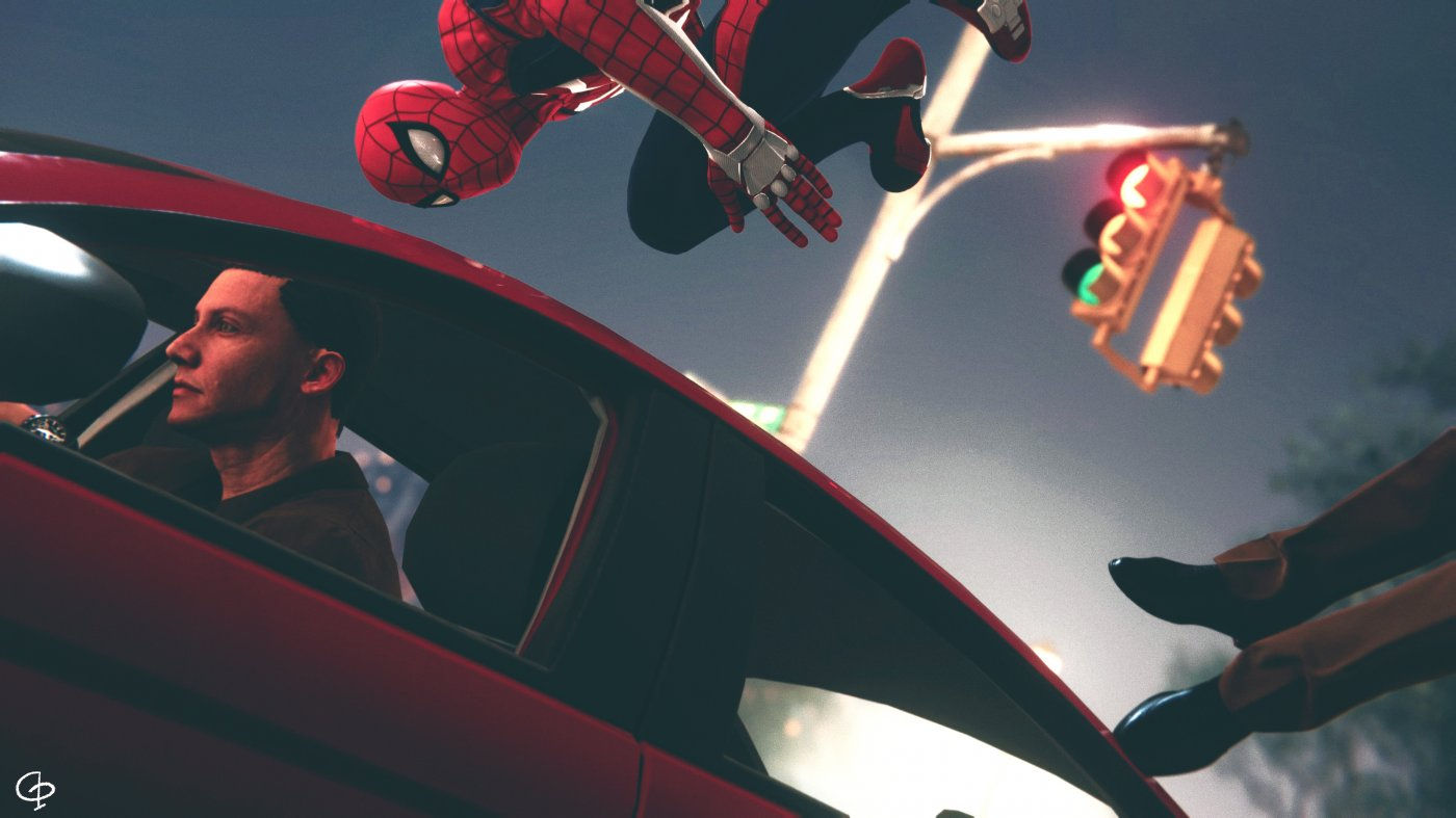 Wallpaper #GkWwlY4B7YBJg1BVIaCK53 Spider-Man Swings into Action to Stop a Carjacking