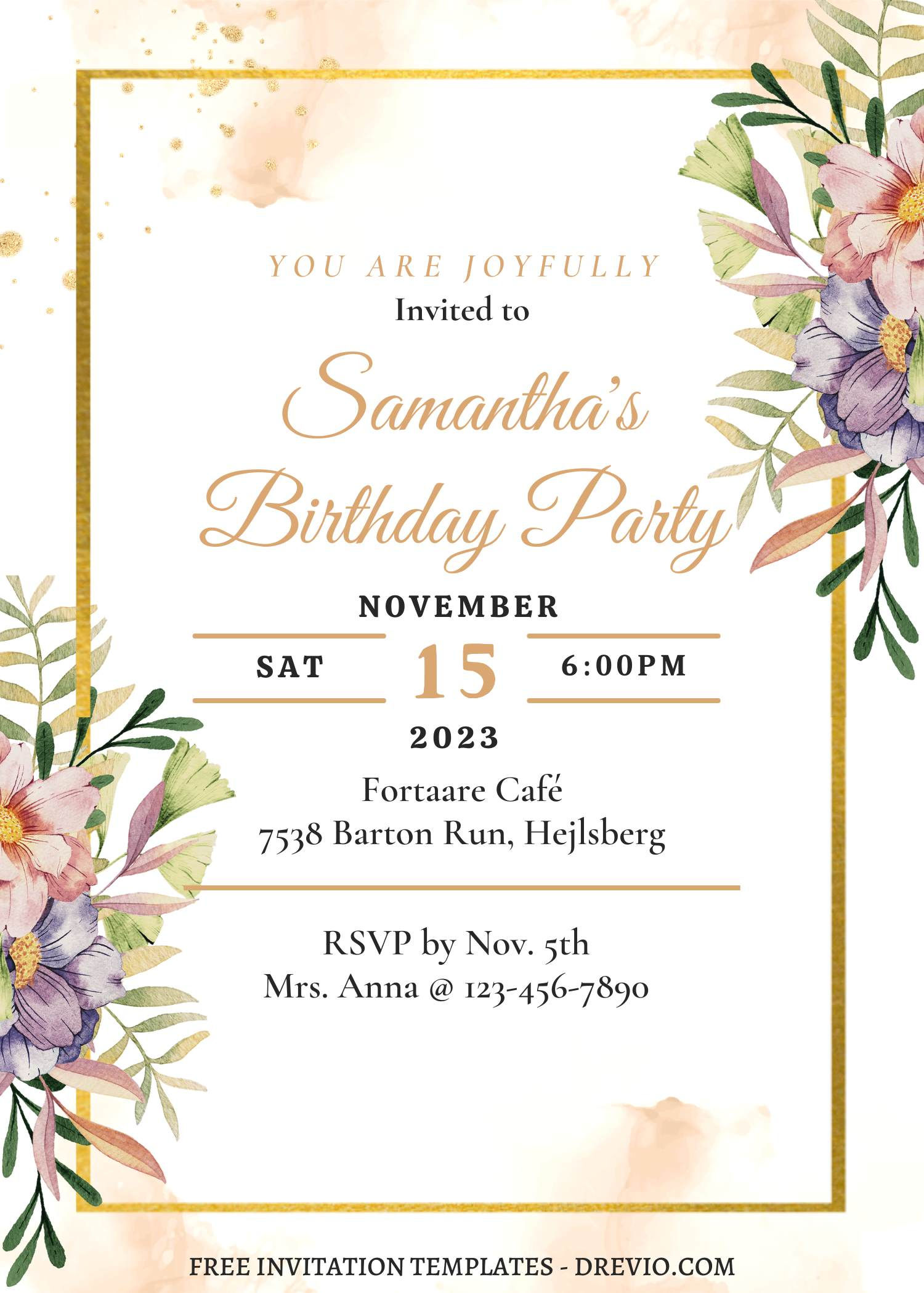 Wallpaper #tbne3ZIBJvJKYCmEsQLe338 Canva Birthday Invitation Templates Drevio Free and Printable