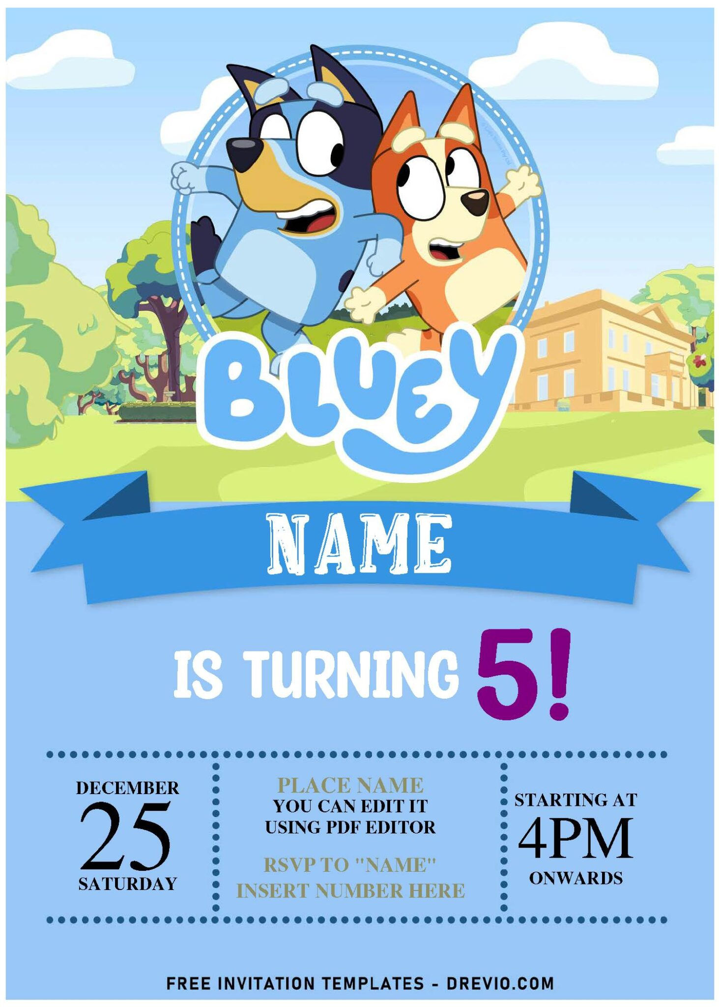 Wallpaper #nDEINpMB5zzyi_yYPFiv119 Free Printable Template Printable Bluey Birthday Invitation