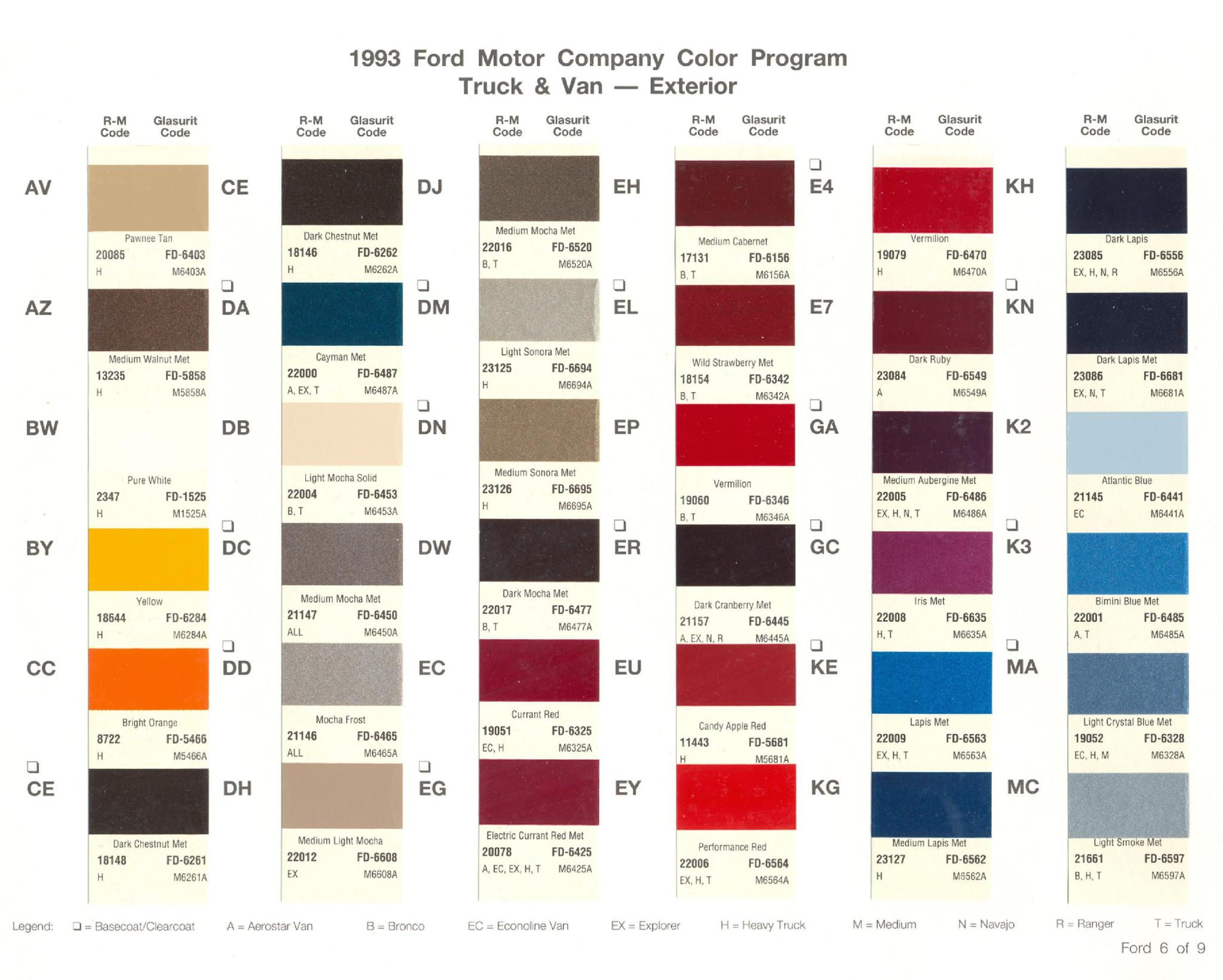 Wallpaper #6ANDZZMBpyOg8YnEF9gO3 Fords Color Charts