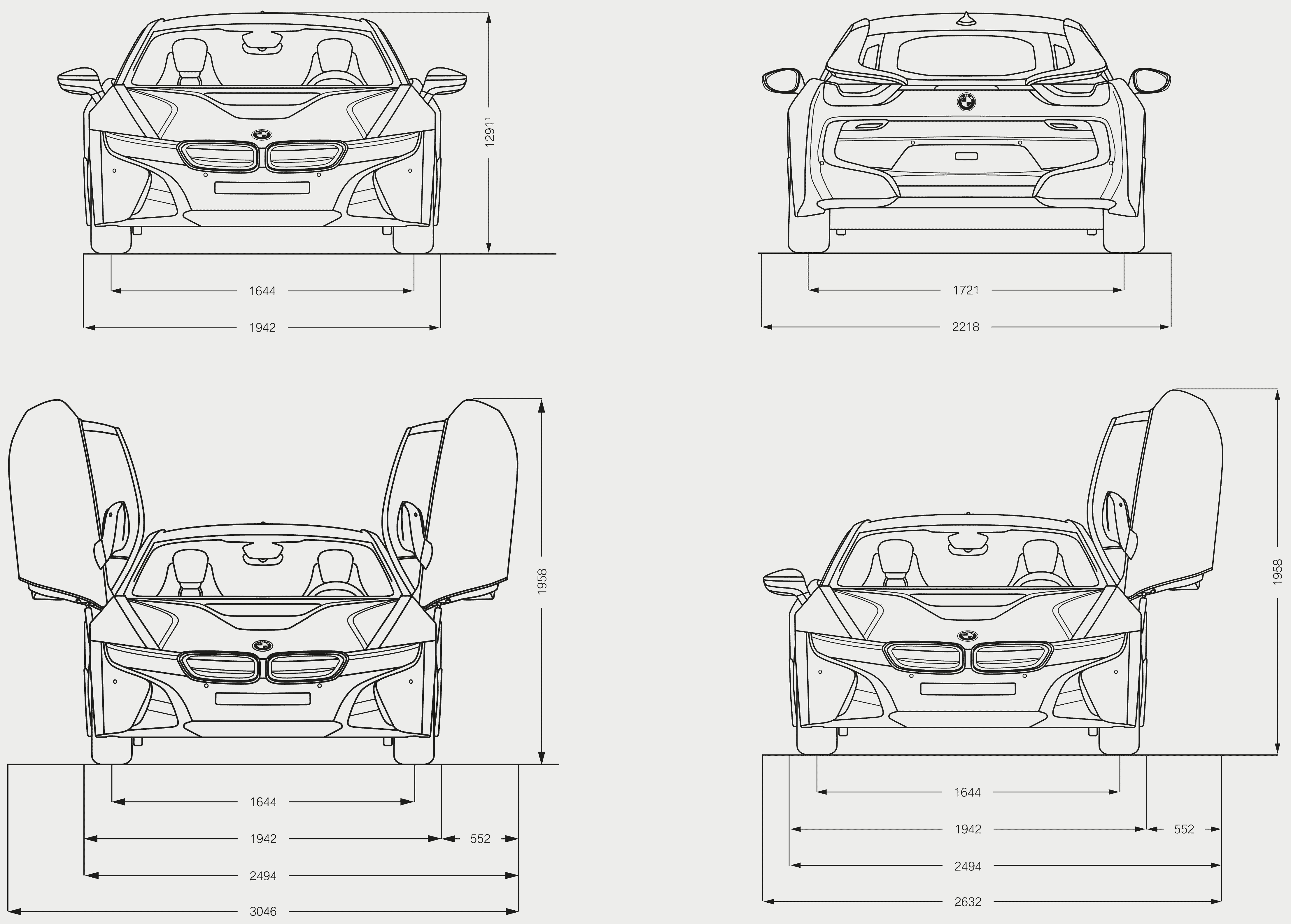 Wallpaper #Ymi0IJMBSpphPi3-fi4o98 BMW i8 Blueprint Download Free Blueprint for 3D Modeling