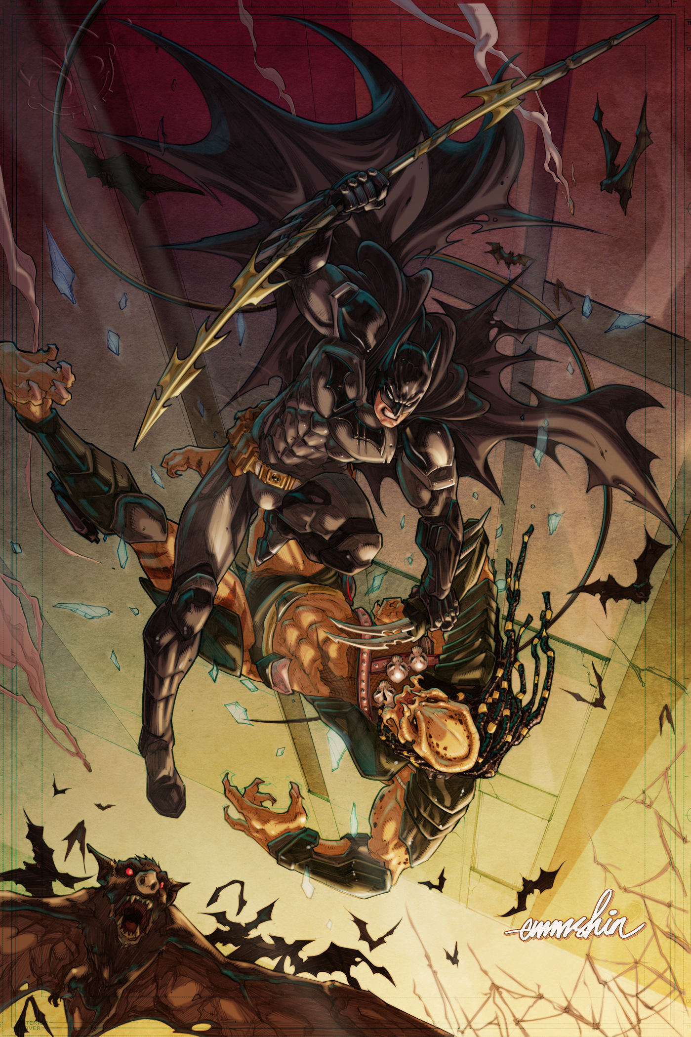Wallpaper #oRmdLo8BtGB6xQ78s5Xo16 Batman vs Predator by Emmshin on Deviantart