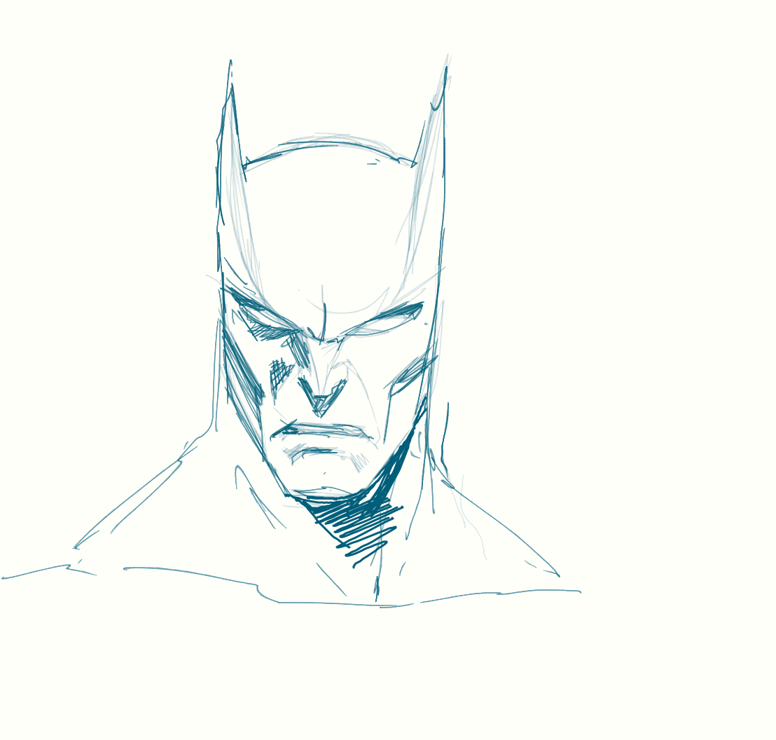 Wallpaper #VHNEho4BFI5NbQksDR8X28 A Sketch of Batman's Face