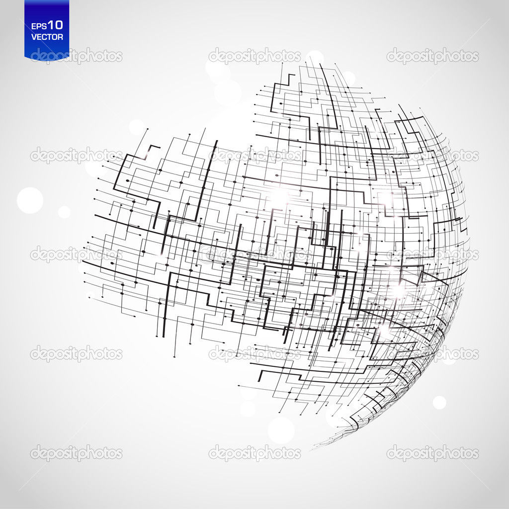 Wallpaper #BGcT6pIBSpphPi3-TUVE240 Abstract Technology Globe Stock Vector by Photolux 39683523