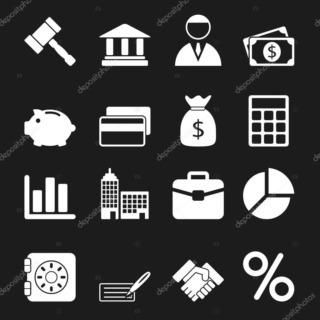 Wallpaper #wZyy4ZIBZHQxiYarrLy4224 White Business Icons Set Stock Vector Image by Yulias07 39890345