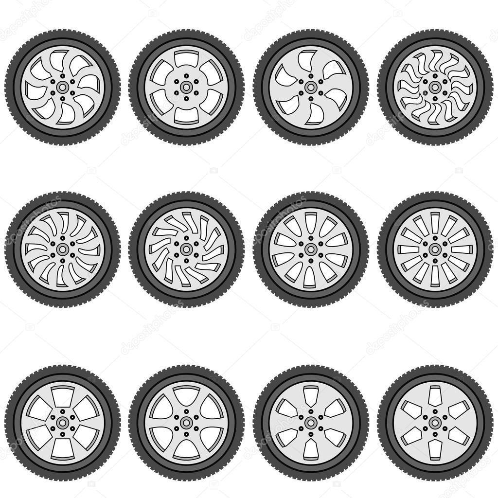 Wallpaper #1KVsN5MBVBiSkHCaS4uU377 Automotive Wheel with Alloy Wheels Vector Illustration Stock Vector