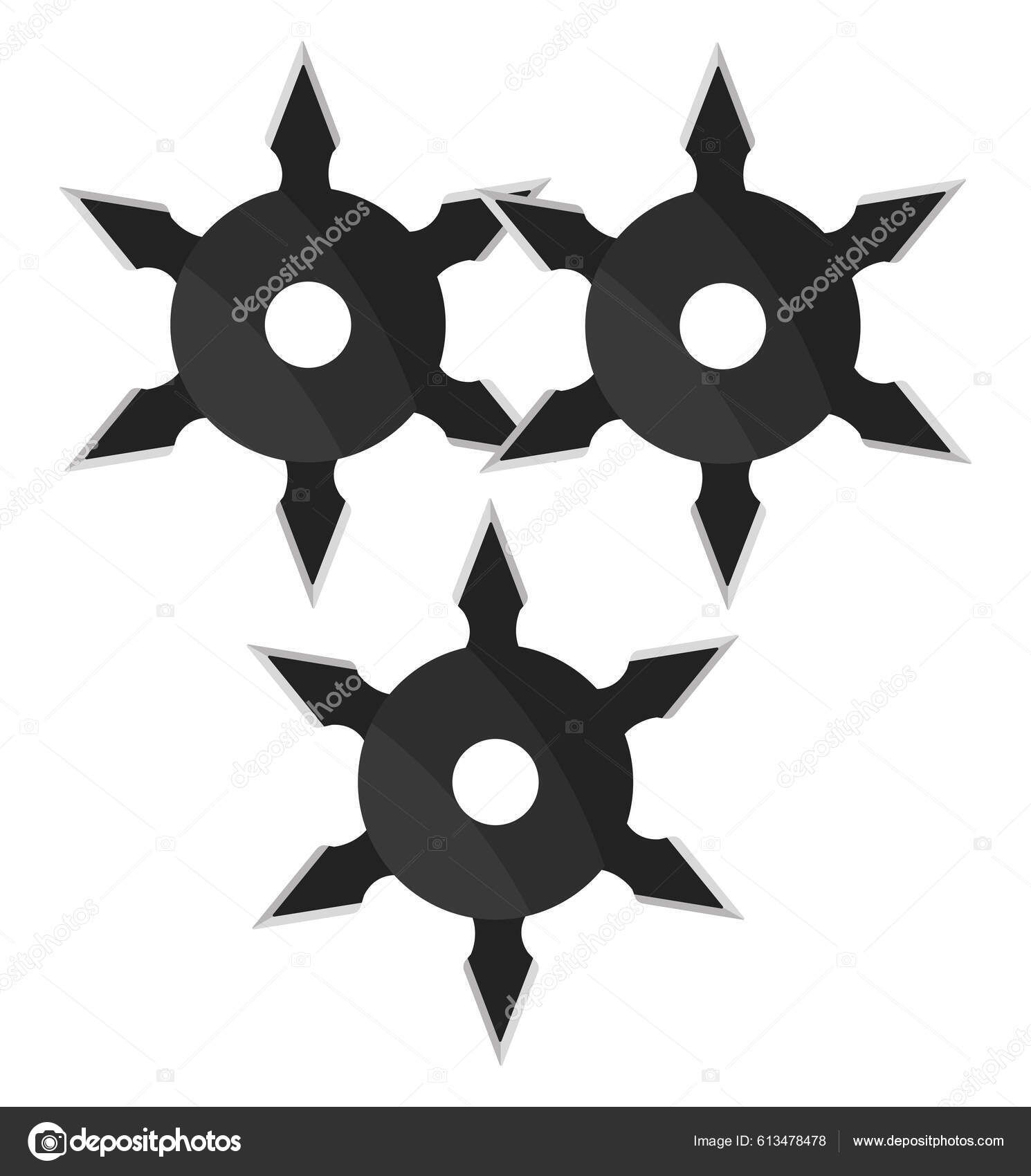 Wallpaper #N2euB5MBSpphPi3-8McL230 Ninja Shurikens Illustration Vector White Background Stock Vector by