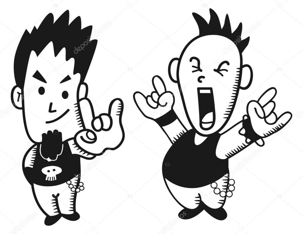 Wallpaper #59e9f Cartoon Punk Rock Hair 12381474 Vector Art at Vecteezy