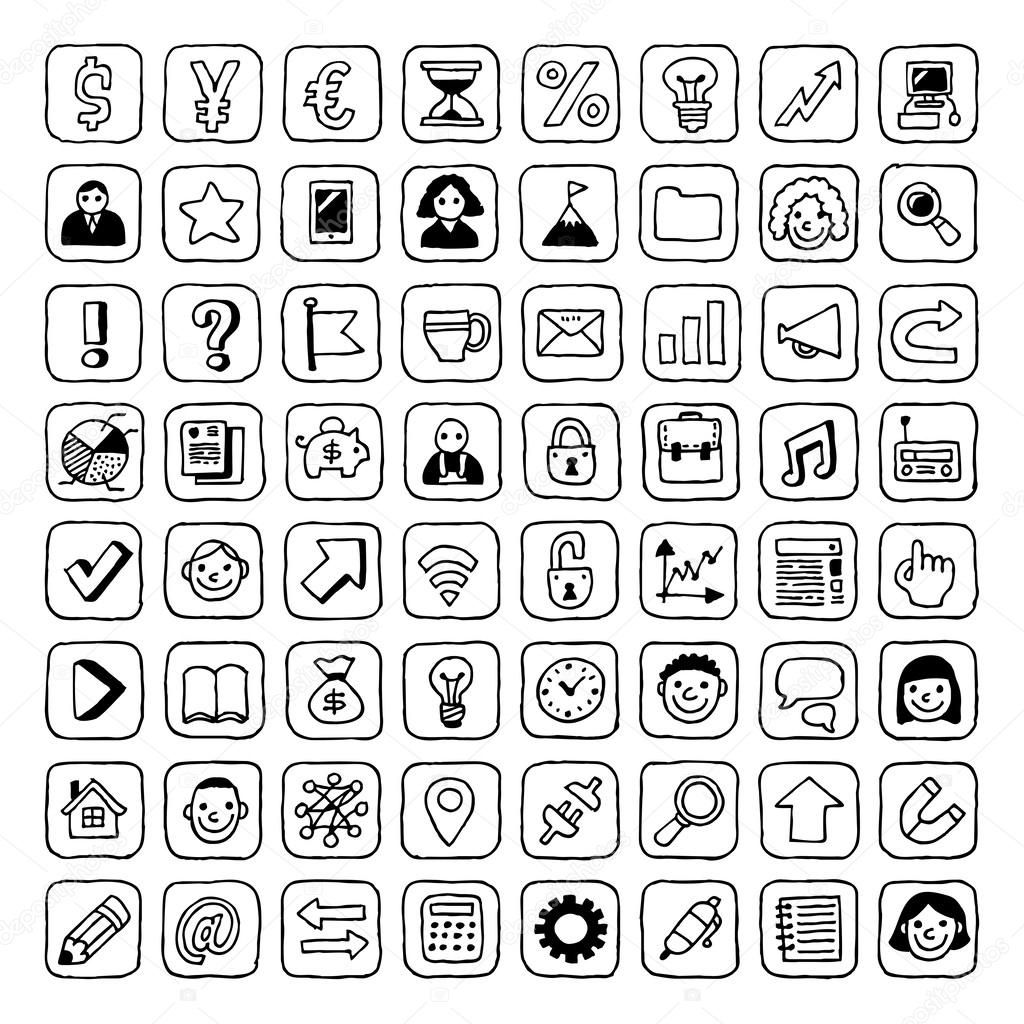 Wallpaper #wZyy4ZIBZHQxiYarrLy438 Black and White Business Icons Set Stock Vector Image by Sashatigar