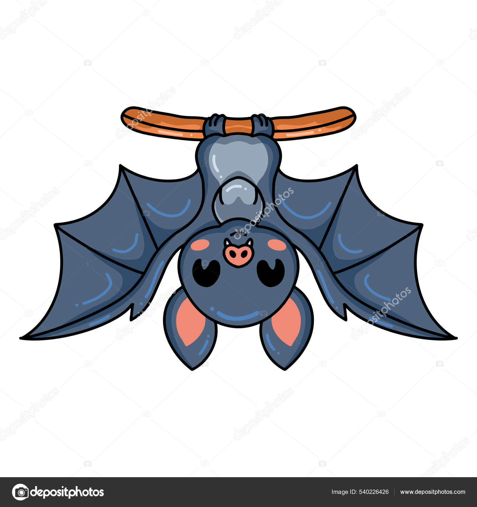 Wallpaper #2mdTDJMBSpphPi3-nt1P266 Vector Illustration Cute Little Bat Cartoon Hanging Tree Stock Vector