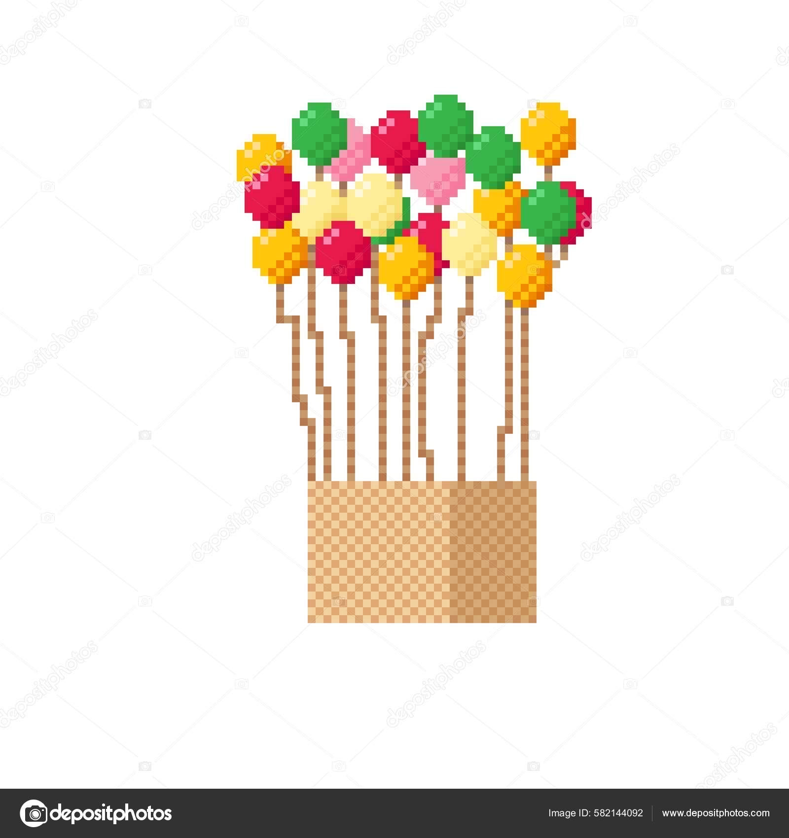 Wallpaper #a0D6MJMBJhL2WPbaiMSr113 Balloon Pixel Art Isolated White Background Vector Illustration Pixel