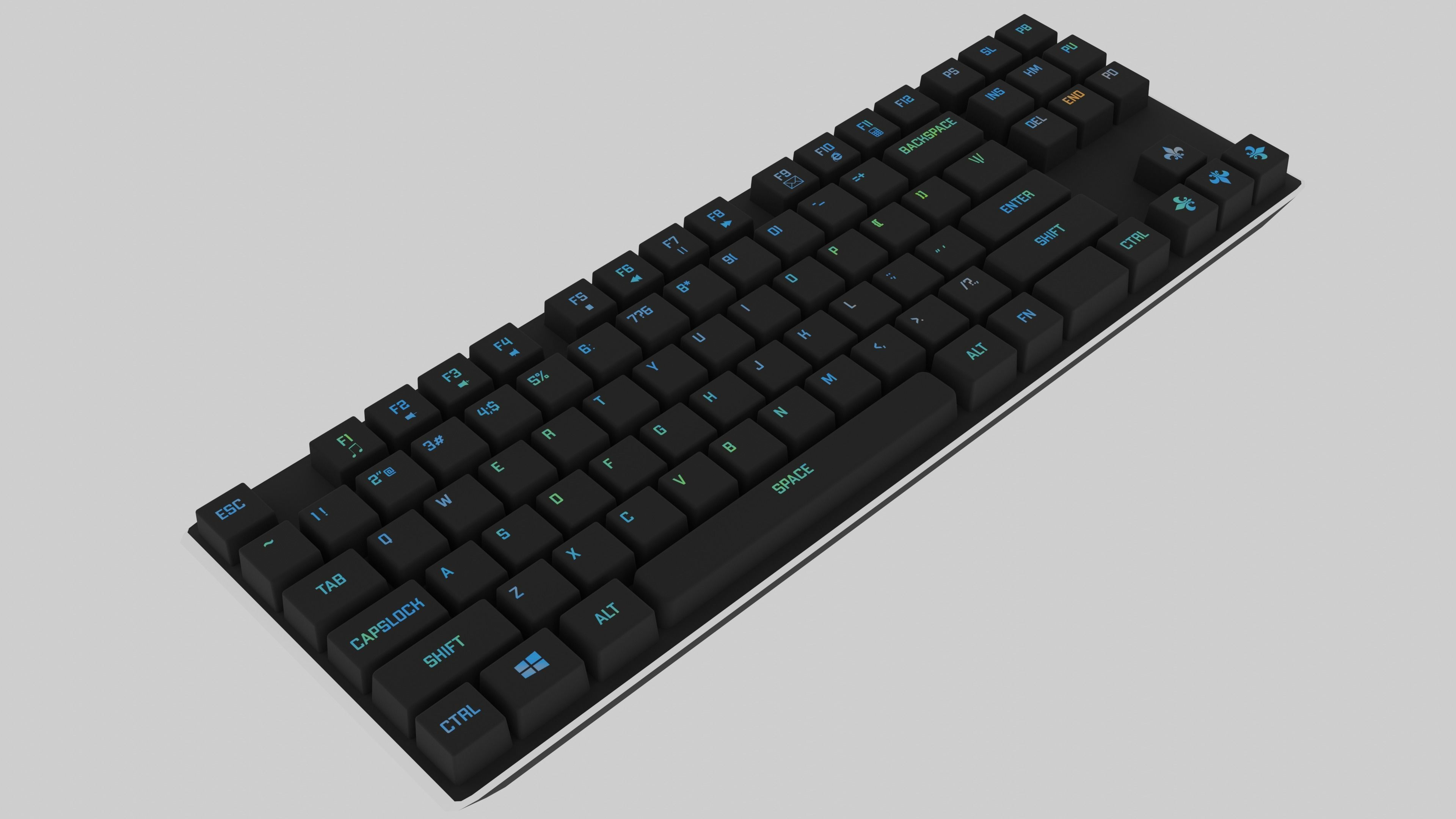 Wallpaper #7BmiKo8BtGB6xQ78UYsV10 Keyboard with Animated Symbols Lightning 3D Model Animated Cgtrader