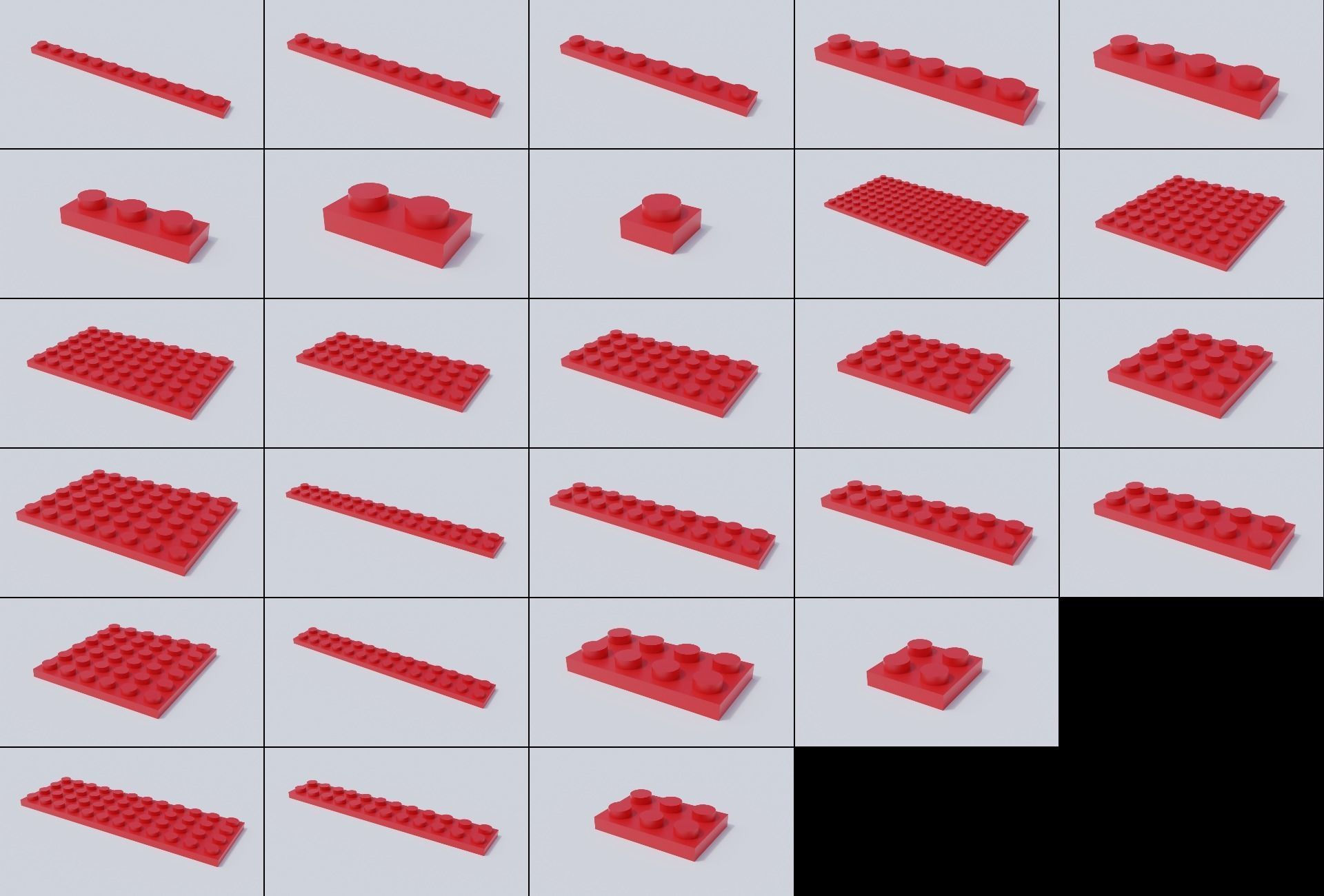 Wallpaper #UmdW6pIBSpphPi3-sUax124 3D Model Lego Brick Collection Flat Bricks Vr Ar Low Poly Cgtrader