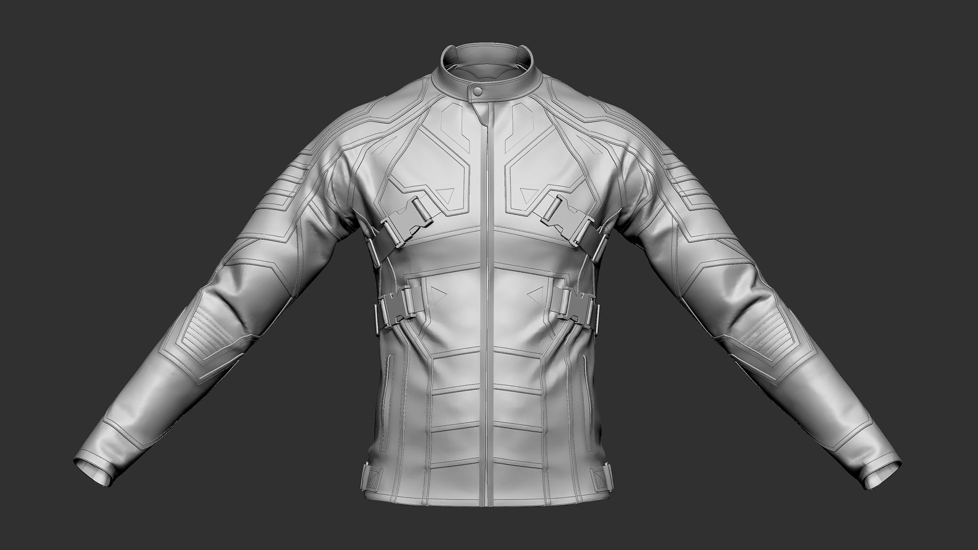 Wallpaper #oUUwkI4B7YBJg1BVBp2P55 Cyberpunk Leather Jacket Sci Fi Future Mens 3D Model Cgtrader