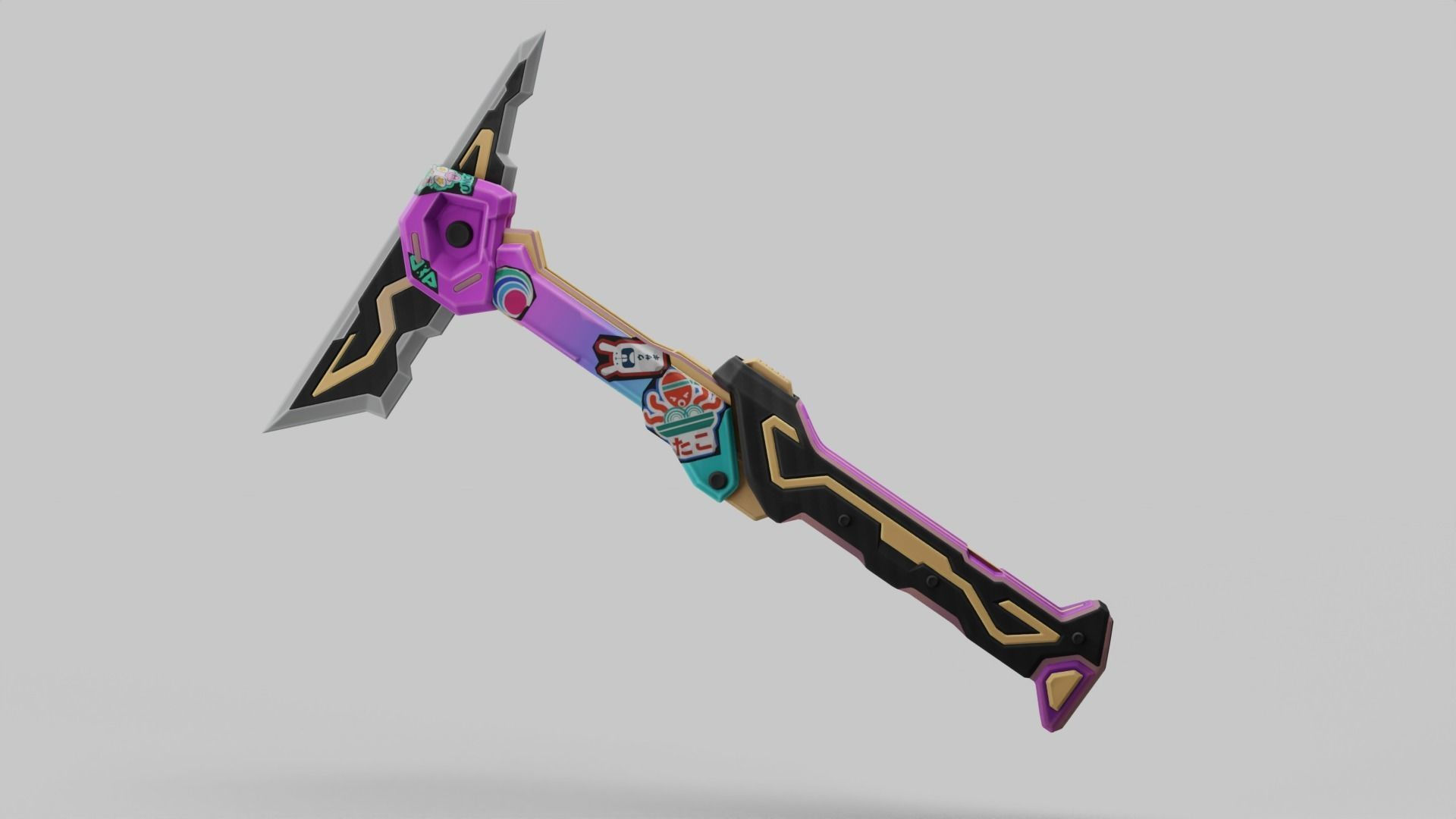 Wallpaper #n50JZZcBkAG5jTCHi7EF88 Glitchpop Axe Valorant 3D Model Rigged Cgtrader