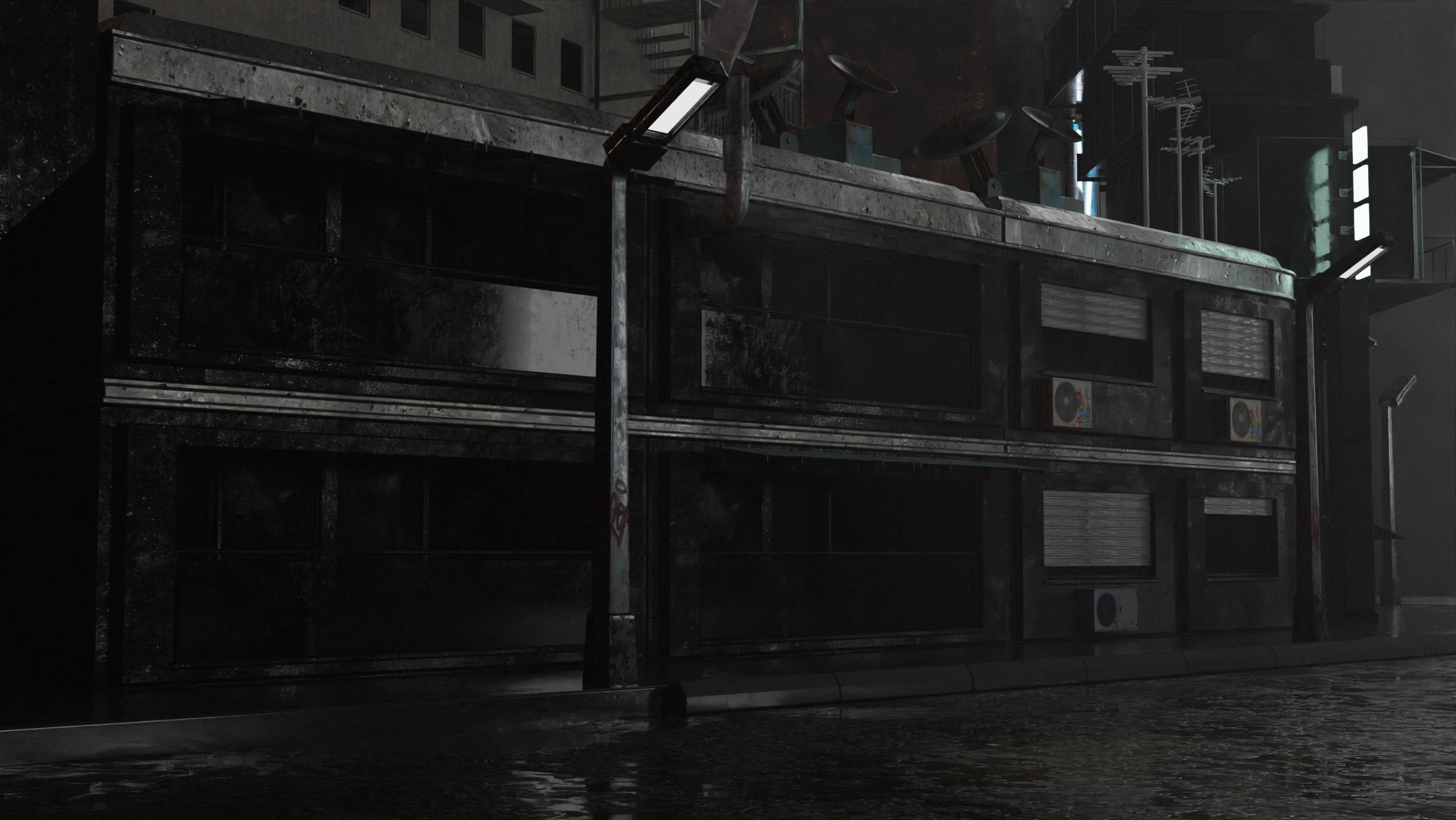 Wallpaper #nGgOHJMBSpphPi3-CSHM159 High Detail Mega Cyberpunk City 3D Blend Fbx Obj Mtl File 3D Model