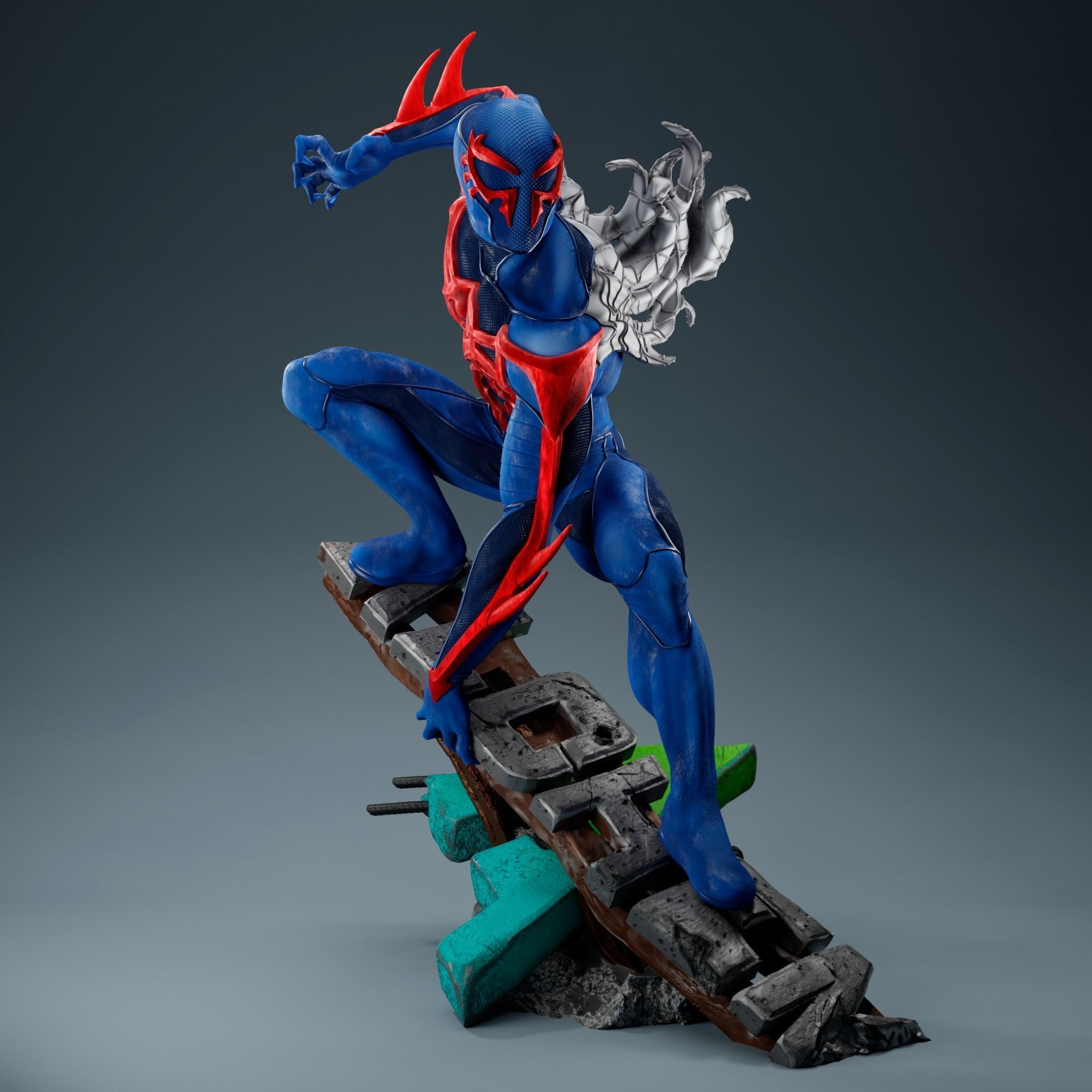 Wallpaper #Pxl-E48BtGB6xQ78GWat48 Spider Man 2099 3D Model 3D Printable Cgtrader