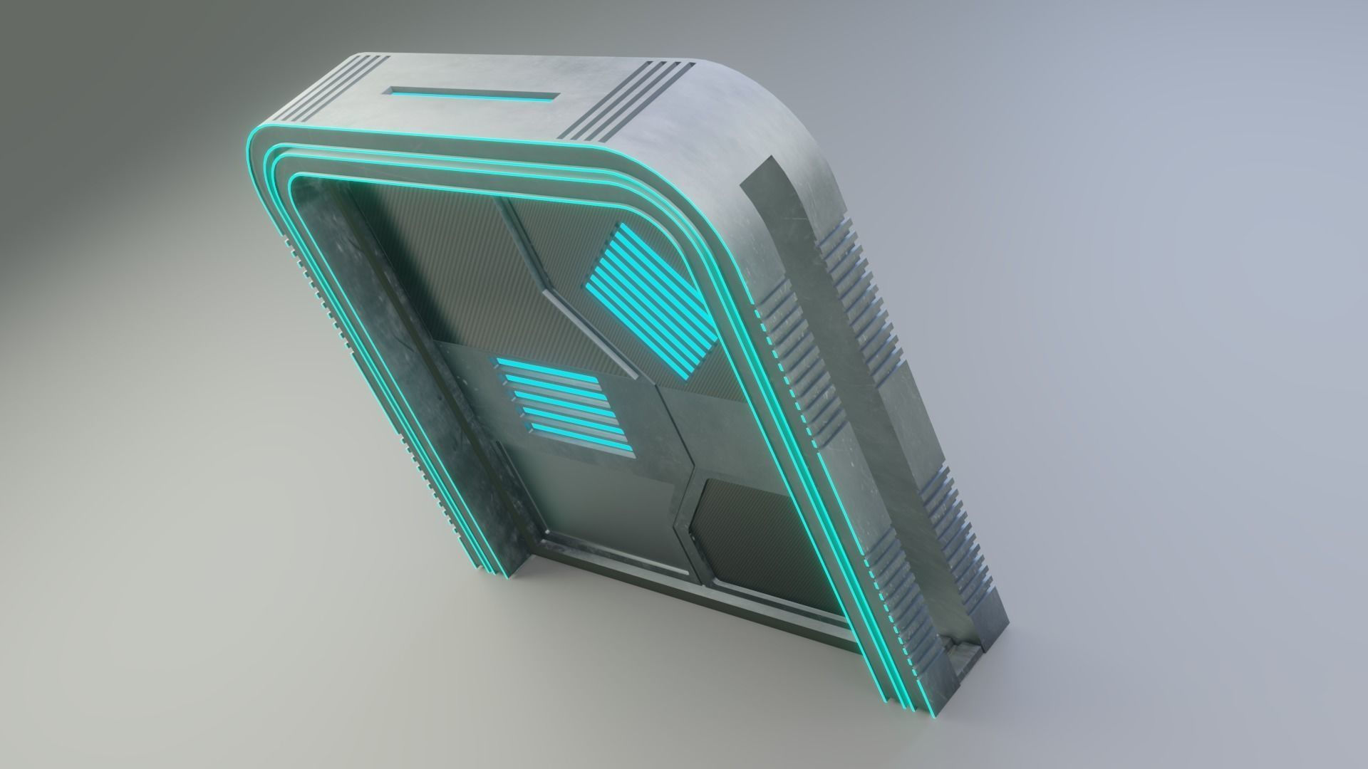 Wallpaper #NWegBpMBSpphPi3-J8JF299 3D Model Futuristic Sci Fi Low Gate Fully Rigged and Animated Game