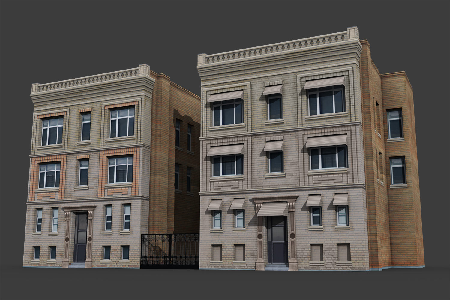 Wallpaper #aWfA6pIBSpphPi3-sEia257 Two Downtown Buildings 3D Model Cgtrader