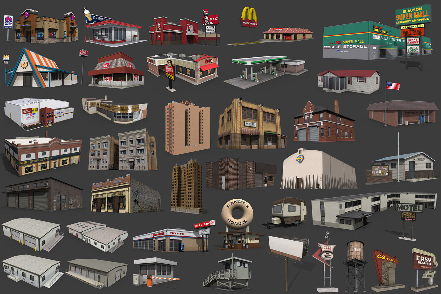 Wallpaper #aWfA6pIBSpphPi3-sEia146 City Buildings Pack 3D Asset Realtime Cgtrader