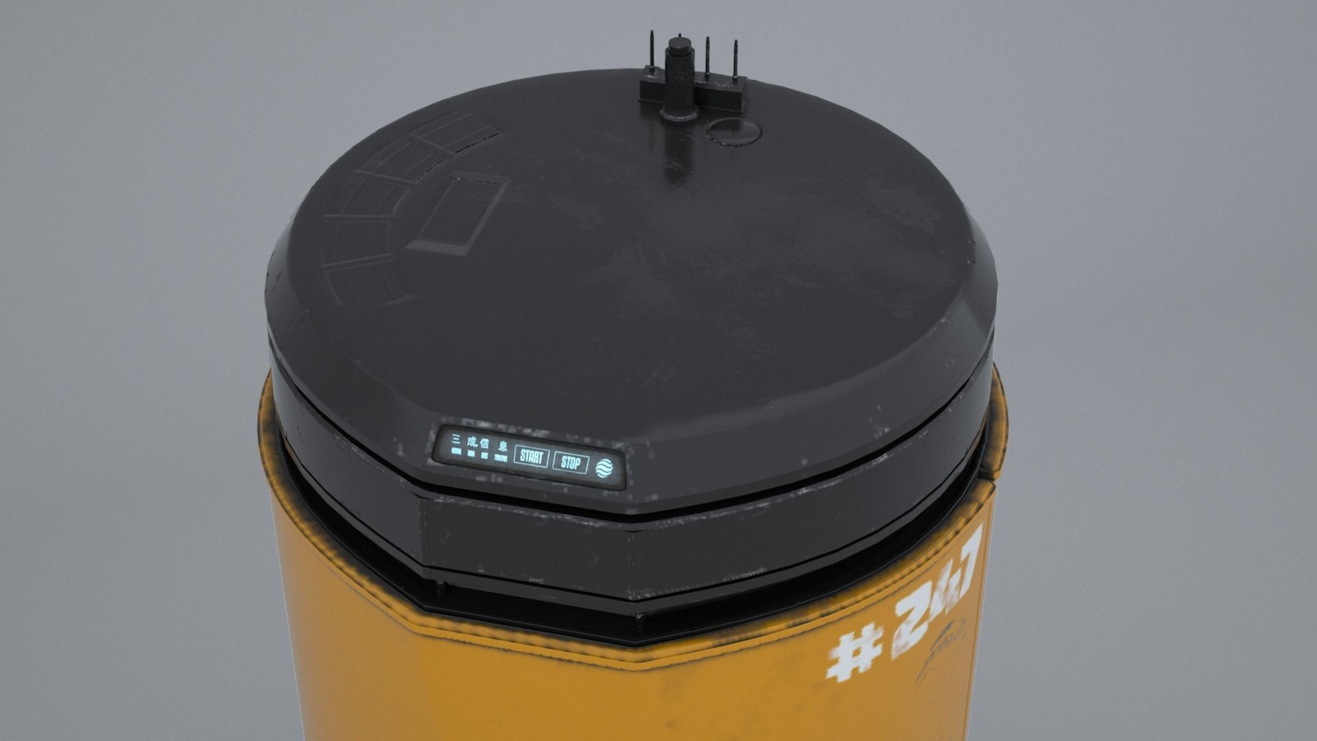 Wallpaper #Zxn5Ho8BtGB6xQ78Tnqd34 Cyberpunk Sci Fi Trash Can 3D Model Cgtrader