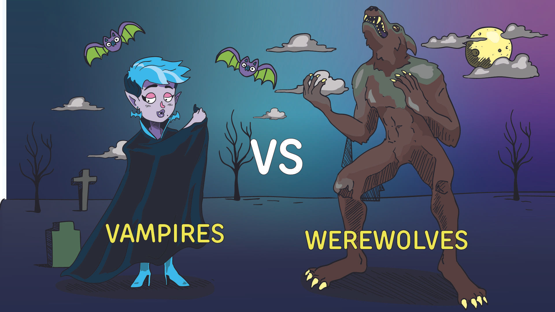 Wallpaper #uEB5MZMBJhL2WPbaucYs179 Vampire vs Werewolf