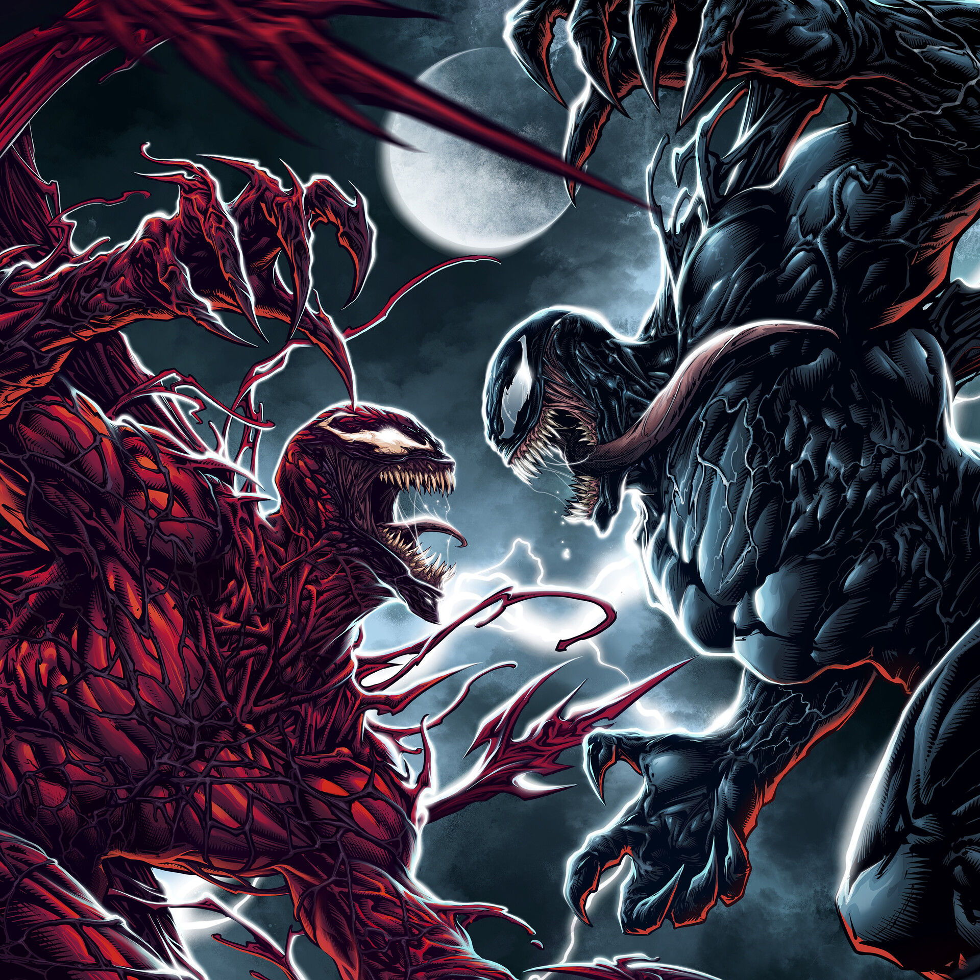 Wallpaper #wTMjM5MBcgDP3FvJV6nx218 Artstation Venom vs Carnage Fanart Illustration