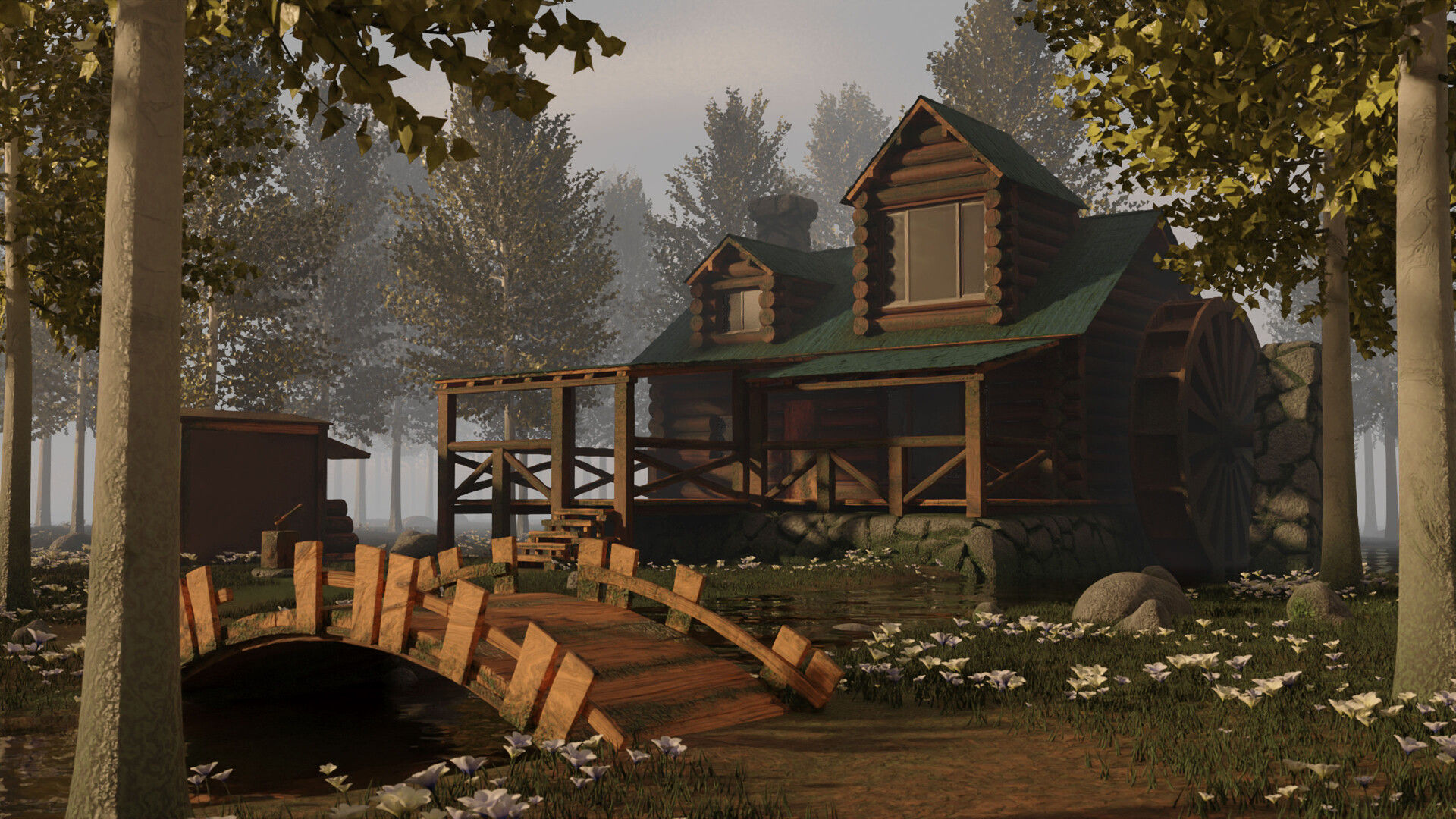 Wallpaper #FWcrDpMBSpphPi3-Remc249 Artstation Environment Concept Art Cabin in the Woods