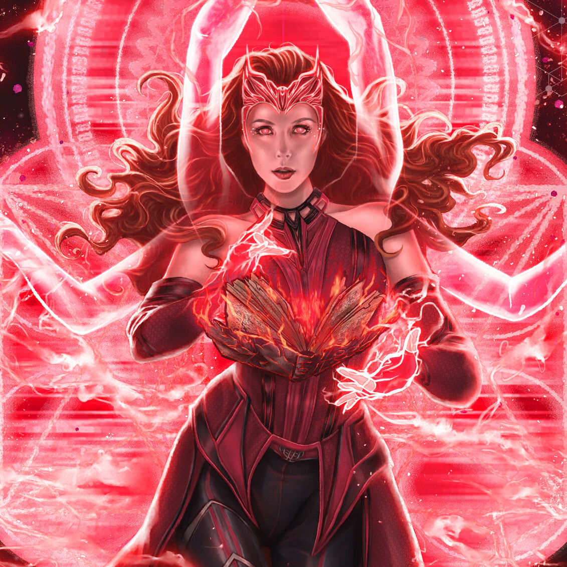 Wallpaper #180e5 Scarlet Witch Pixel Art