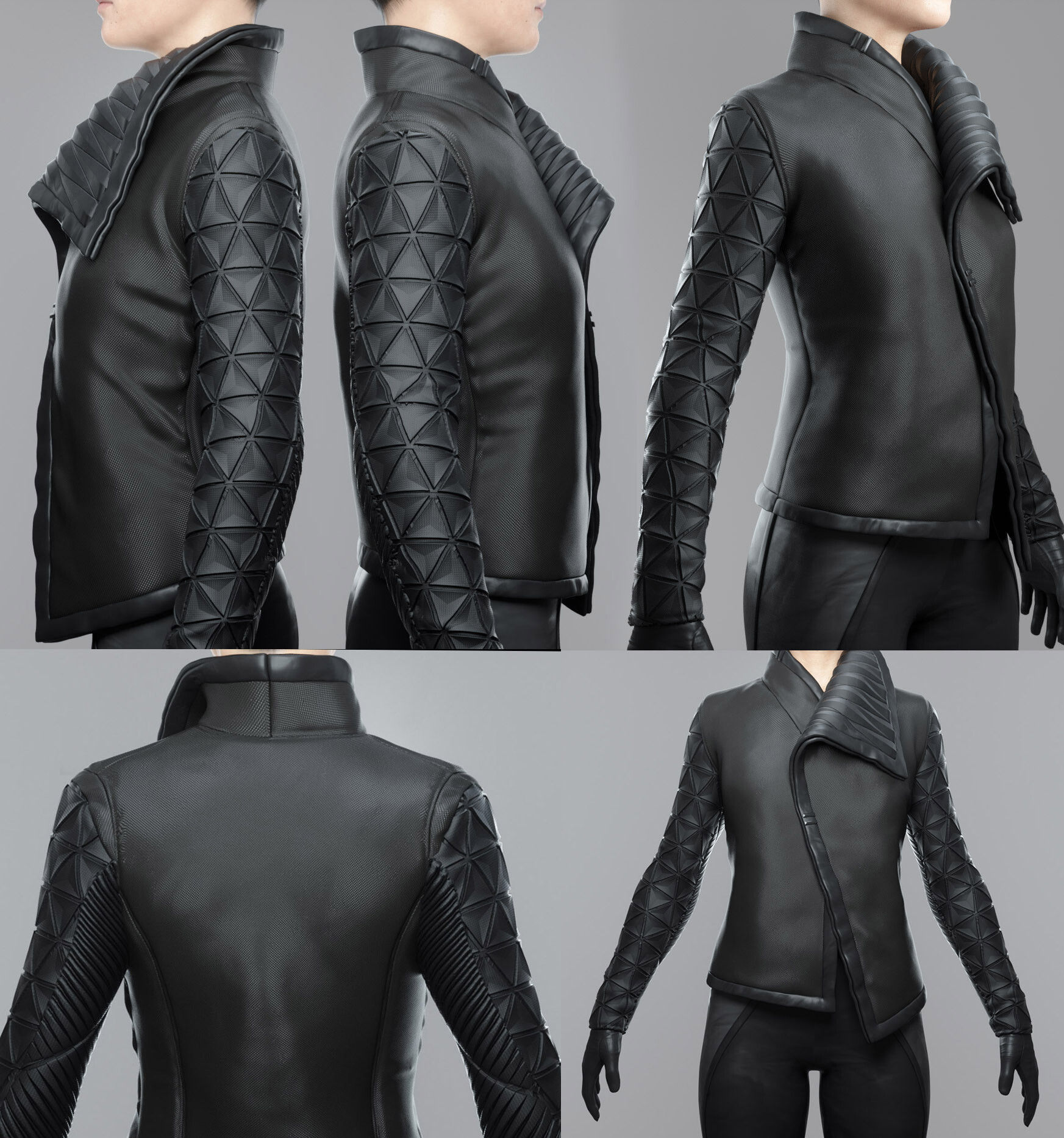 Wallpaper #M0XVjo4B7YBJg1BVMp1i47 Artstation Cyberpunk Female Jacket Marvelous Designer