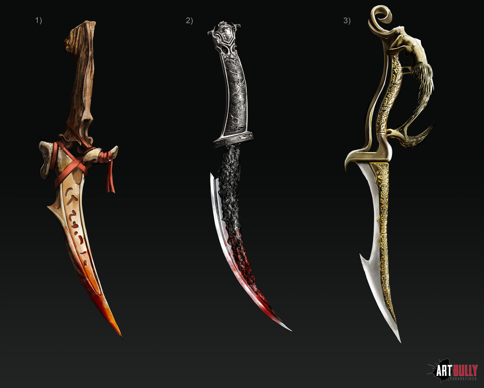 Wallpaper #qQMaZJMBpyOg8YnEmtao248 Artstation Dark Fantasy Weapon Dagger Design