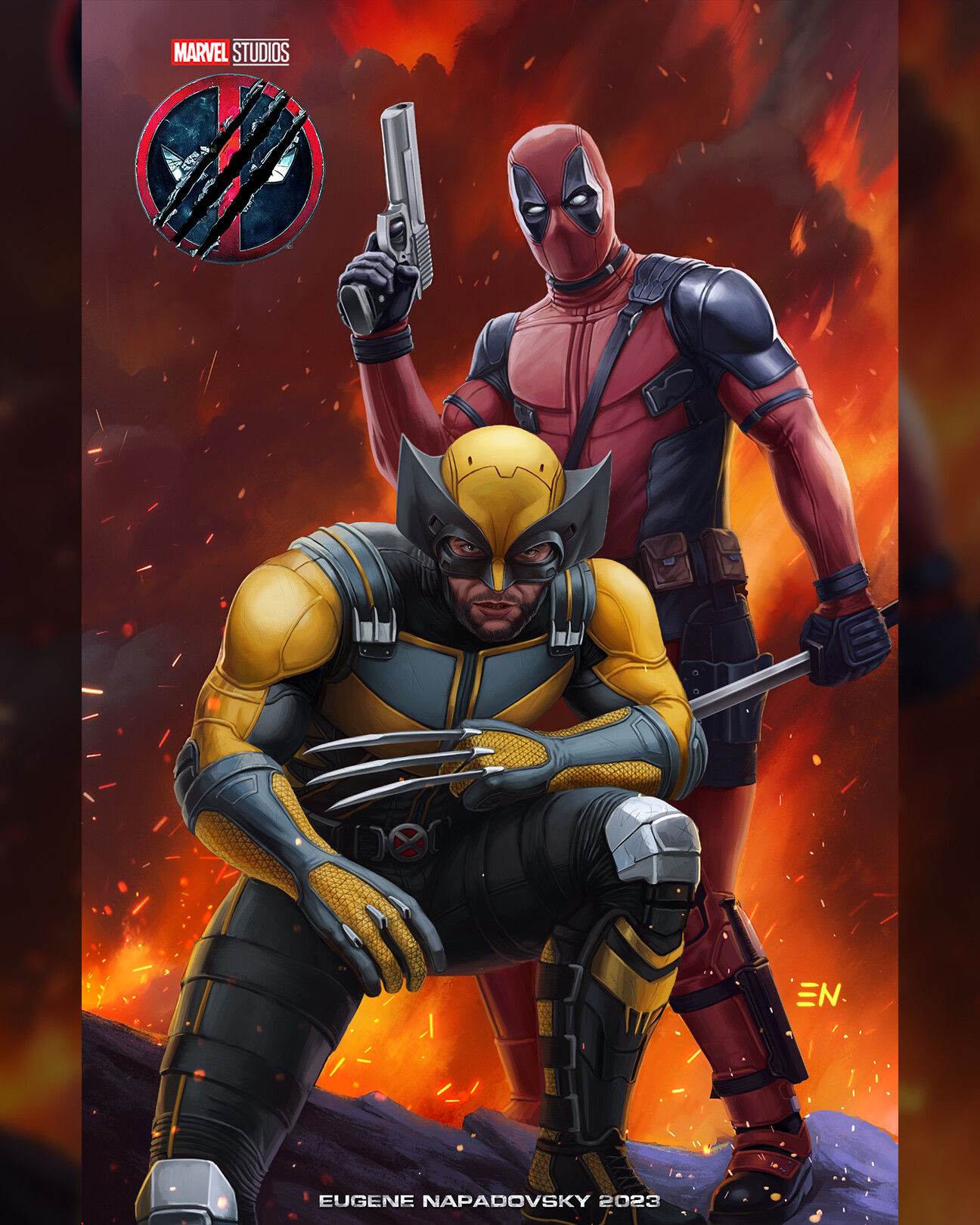 Wallpaper #Pmet-5IBSpphPi3-6ZVU145 Artstation Deadpool 3 or Wolverinedeadpool Poster