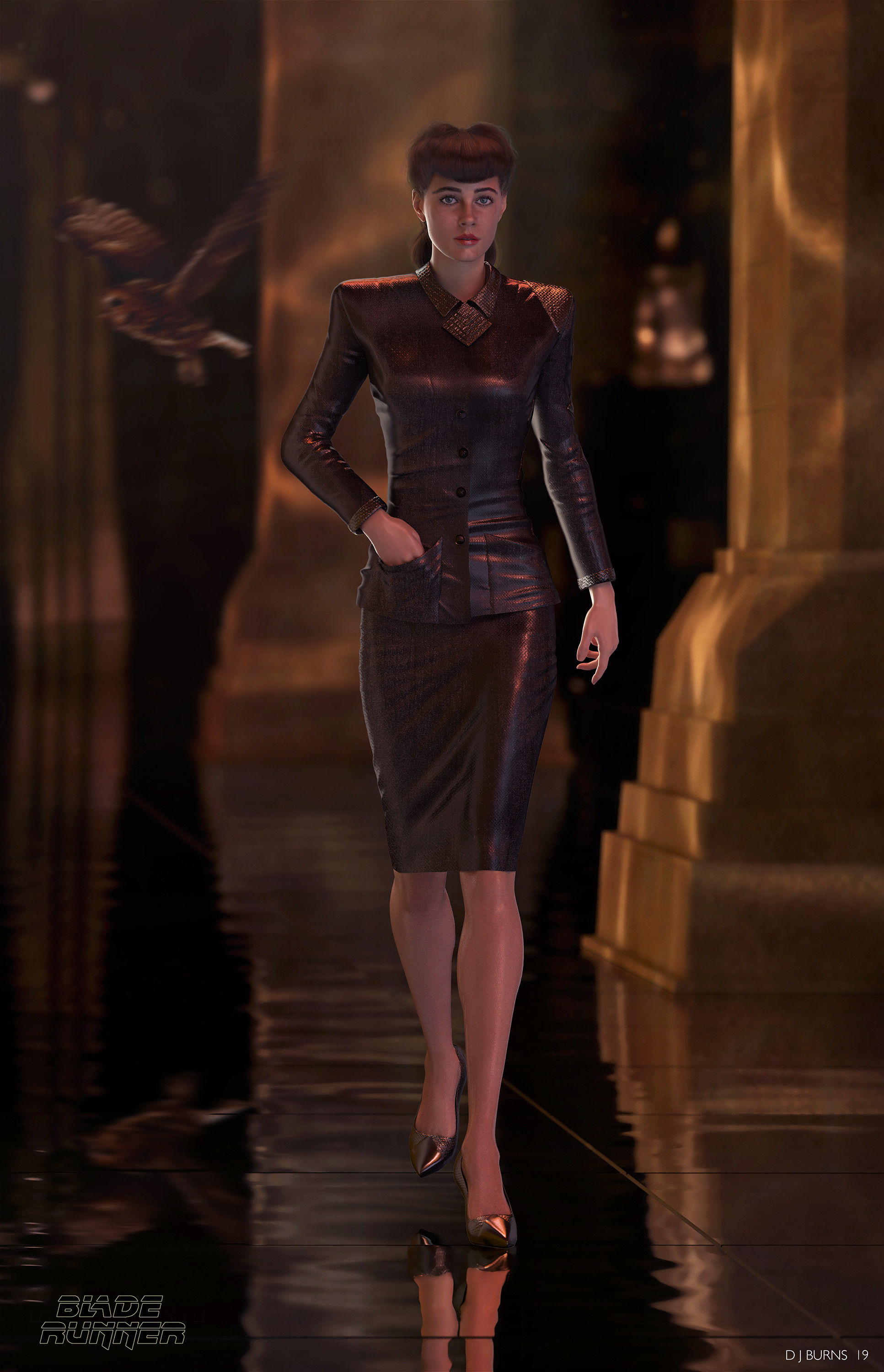 Wallpaper #NIJmQJMB0GiFKesMCsGr120 Daniel J Burns Rachael Blade Runner Fan Art
