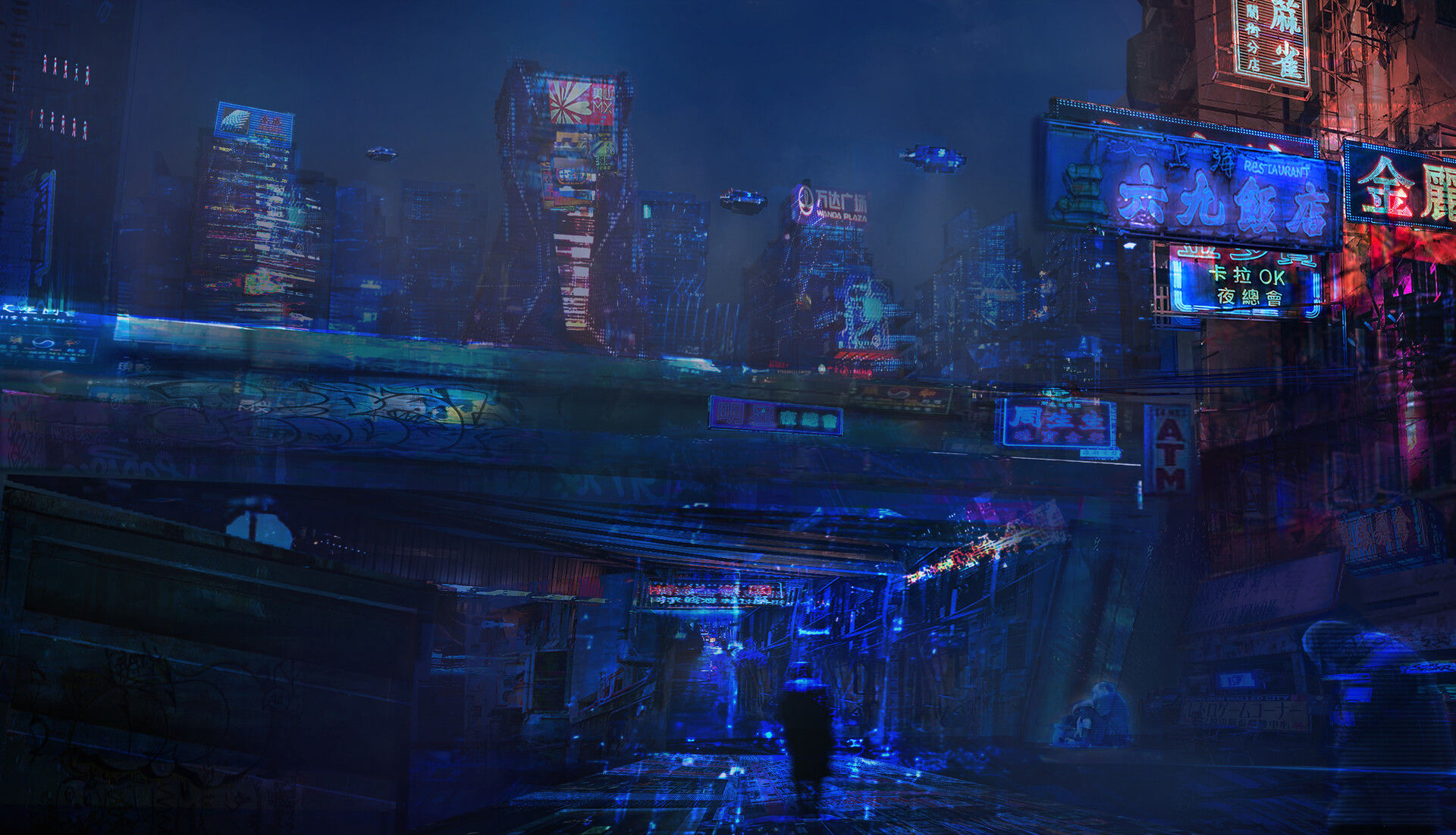 Wallpaper #63Taxo4B_8f4nGFarHH29 Cyberpunk Hong Kong by Vikki Vo Rimaginarycityscapes