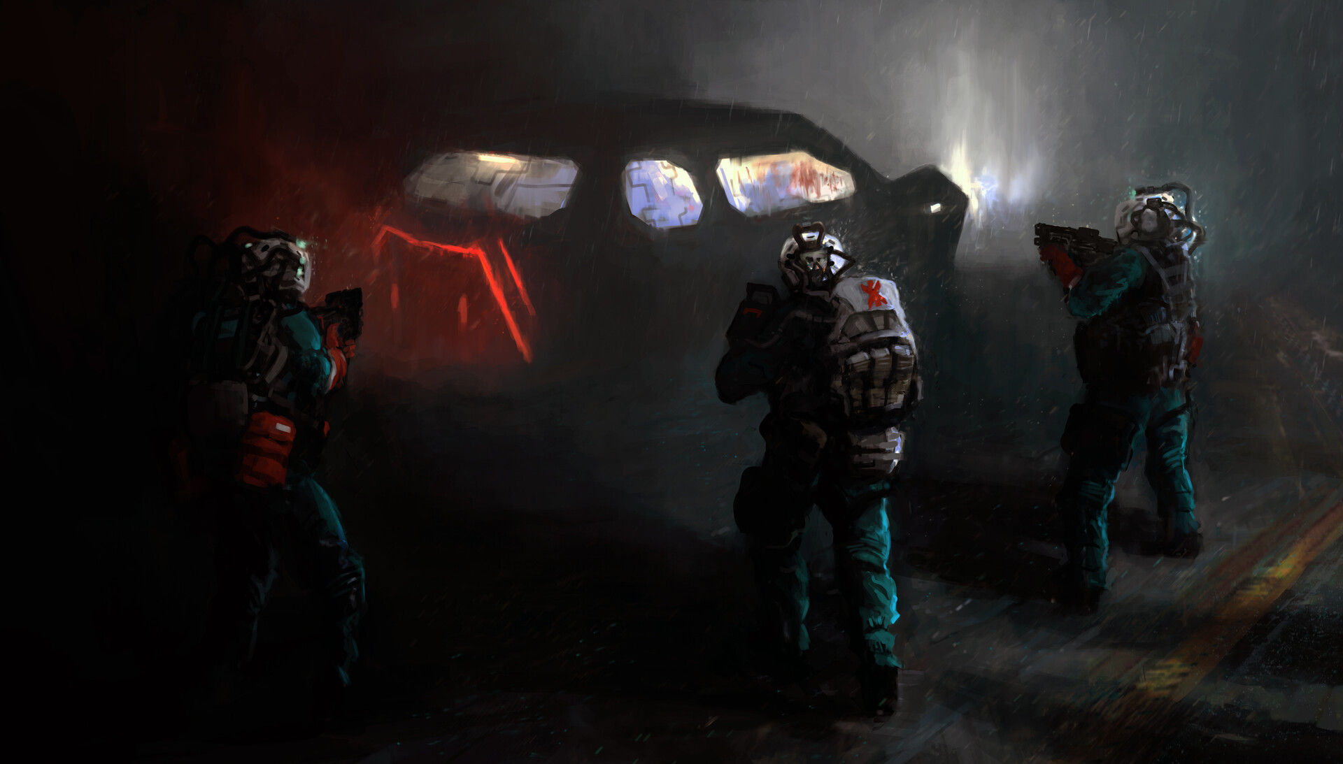 Wallpaper #8mgmJJMBSpphPi3-pjcV10 Artstation Cyberpunk 2077 Trauma Team
