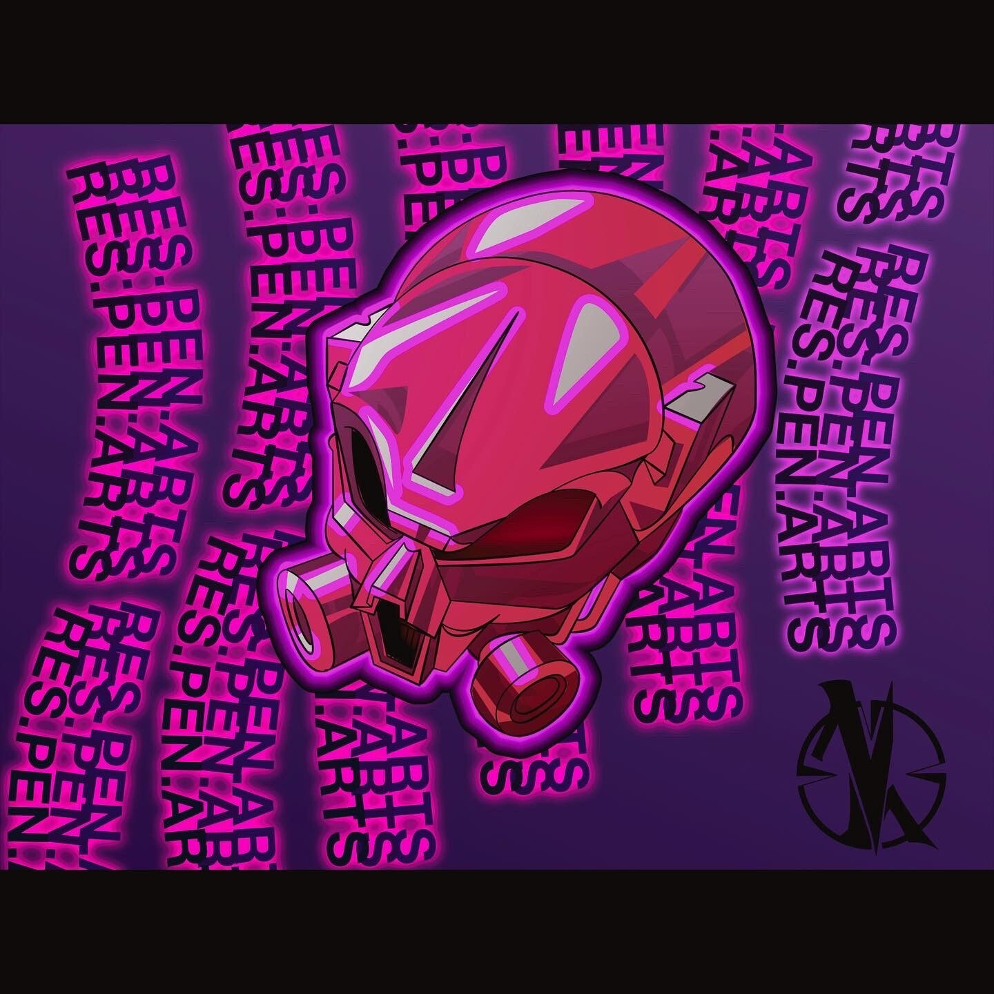 Wallpaper #_GdHAZMBSpphPi3-rqlZ239 Artstation Vector Cyberpunk Skull