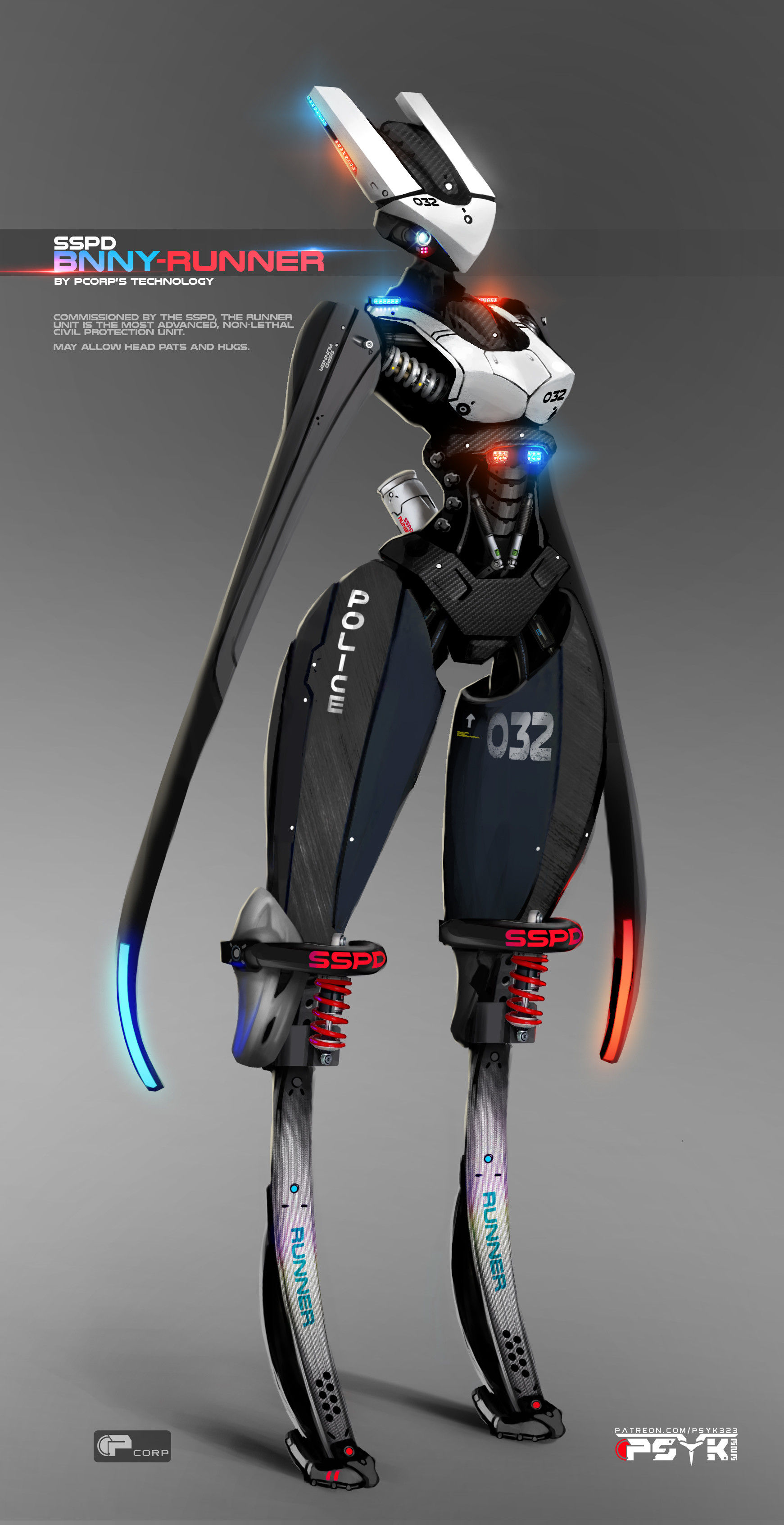Wallpaper #OW0dapcBycdYOYFTOnEz164 Bnny Runner Police Robot Concept by Psyk 323 Rimaginarypolice