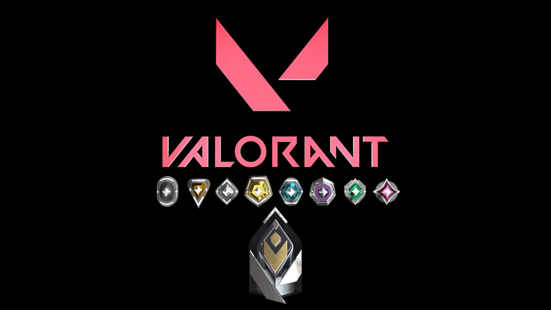 Wallpaper #XH3i8Y4Bnwiau_P6Swq235 Artstation What if the Valorant Logo and Rank Icons Are 3D