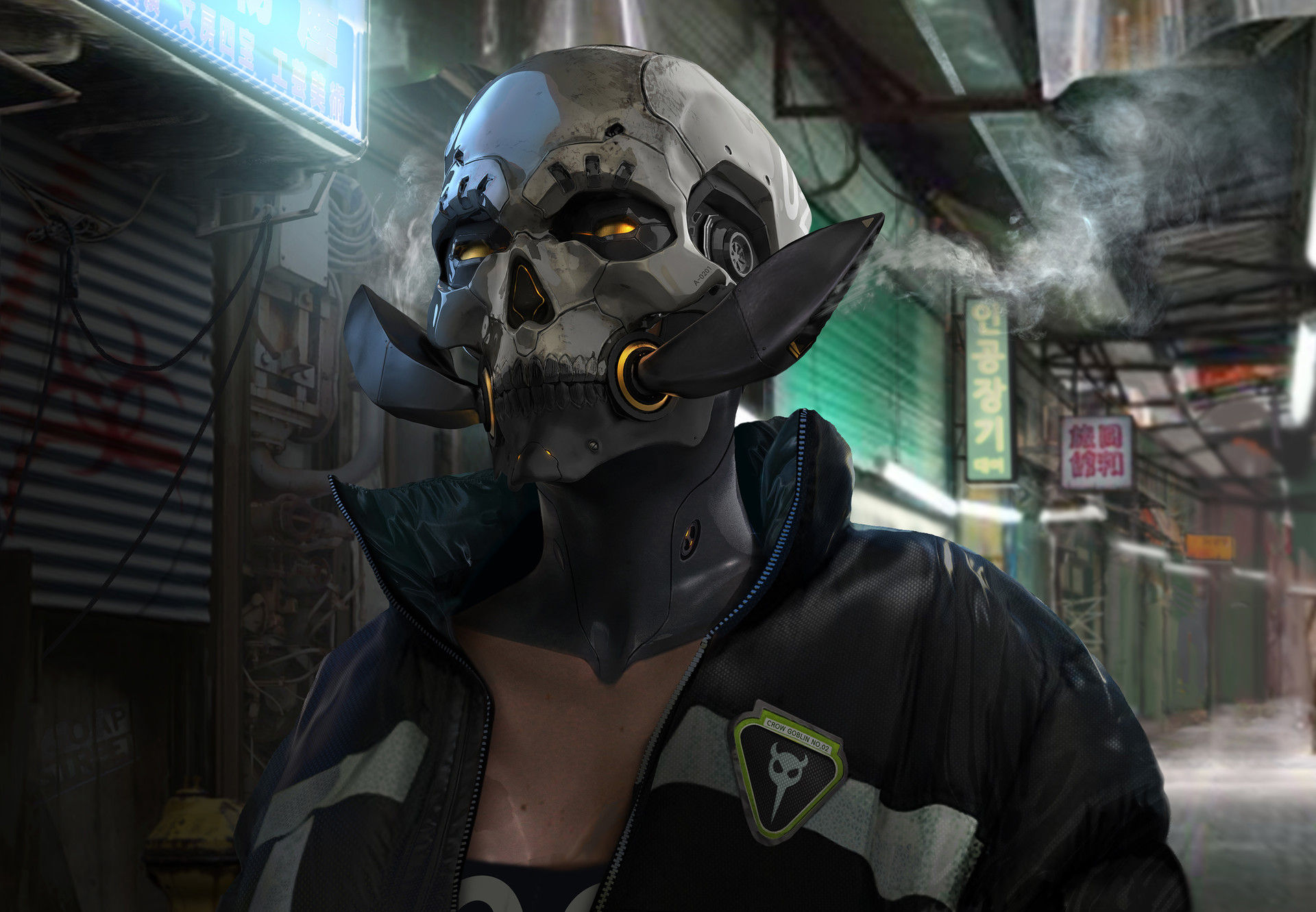 Wallpaper #cDFKNZMB5zzyi_yYTVYy264 Rimaginarycyberpunk Skull Mask by a Bubu Rimaginarybestof