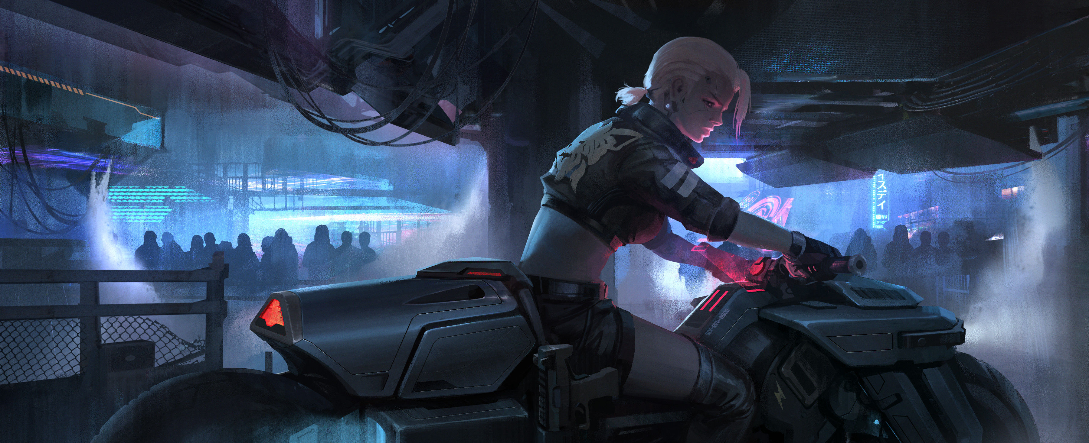 Wallpaper #Hn2b9I4Bnwiau_P6wRAz53 Cyberpunk Biker by Jonathan Lee Rimaginarybikers
